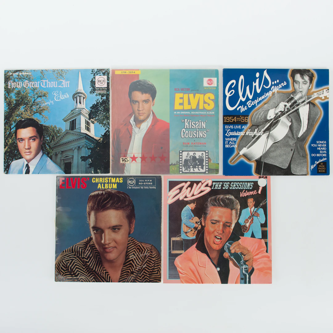 ELVIS PRESLEY. Vinylskivor, 5 stycken.