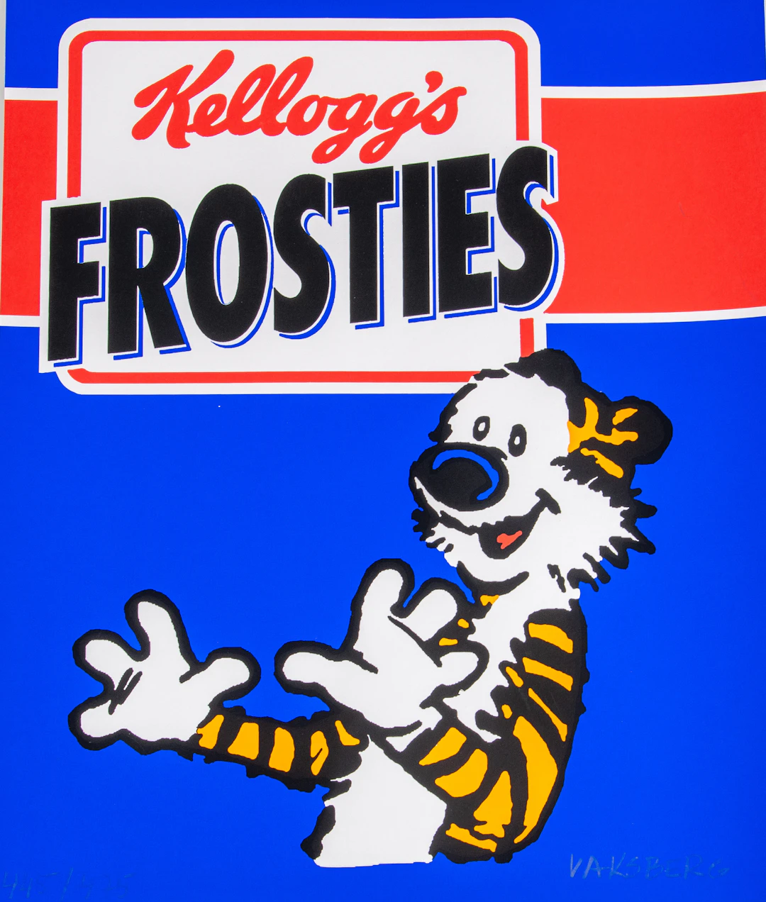 OVE VAKSBERG. Färgserigrafi, "Kellogg's frosties", signerad, numrerad 445/475.