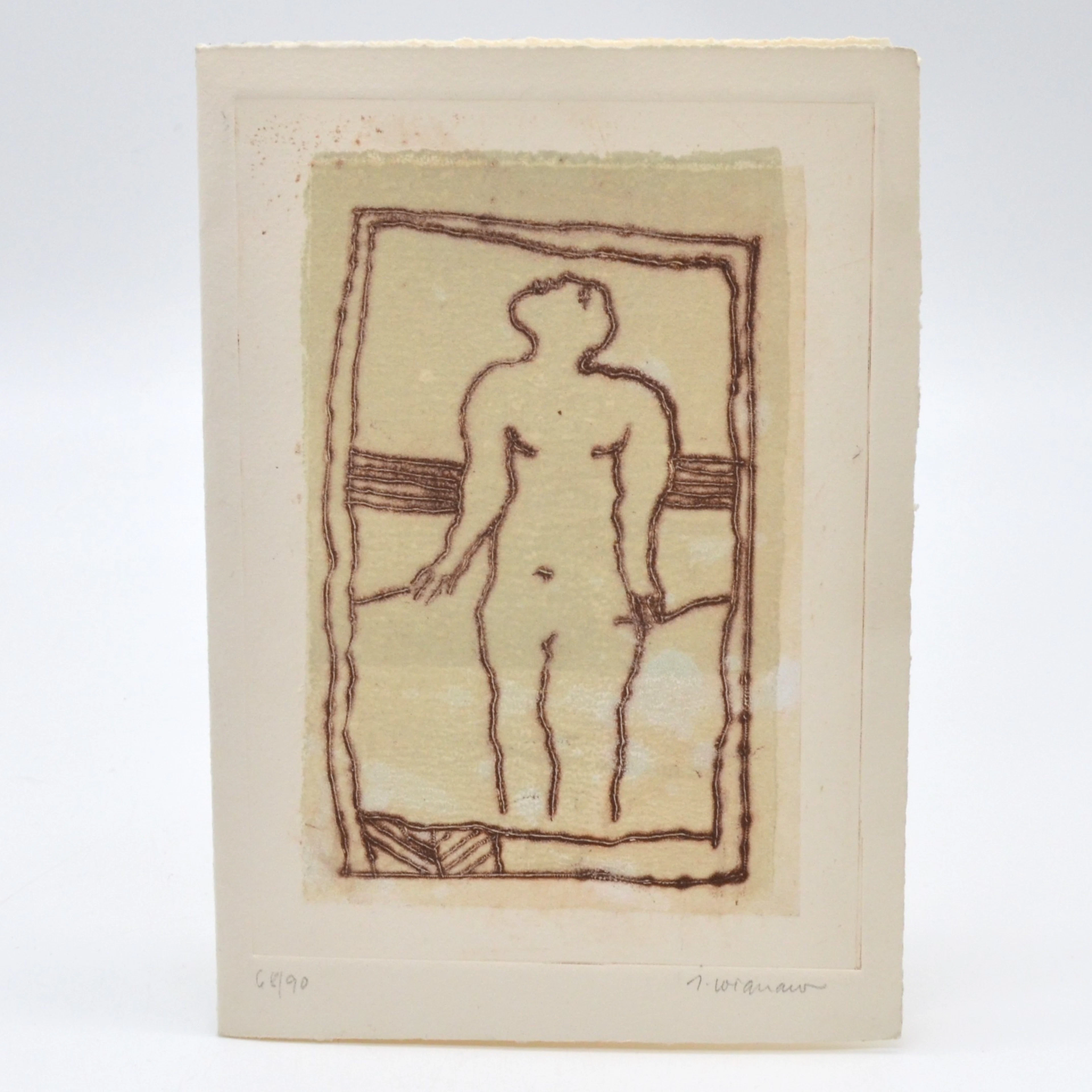 JAMES COIGNARD. "NU" NACKT, 1995, 68. VON 90, KALTNADELRADIERUNG MIT