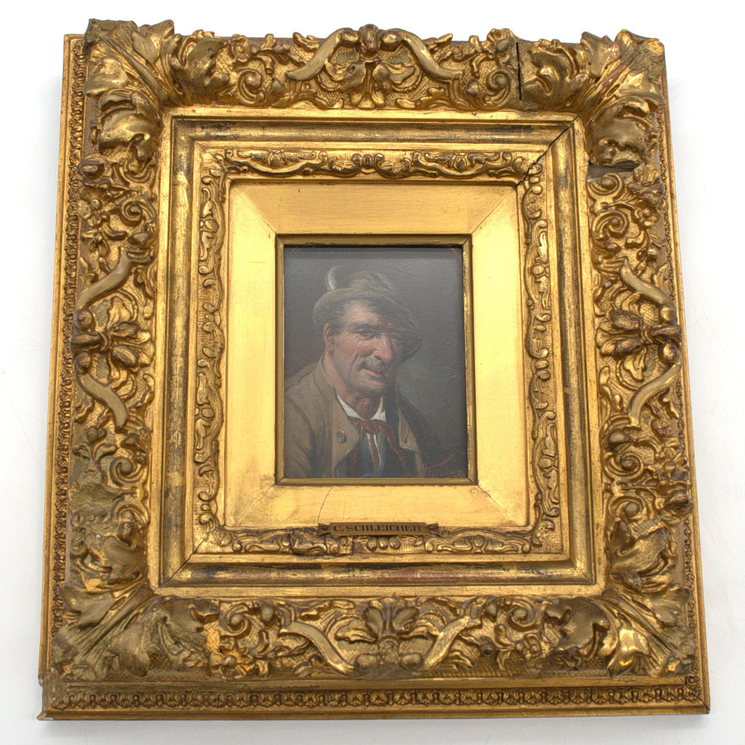 CARL (CÖLESTIN) SCHLEICHER. (1825 - 1903) ALTERSPORTRÄT EINES HERREN