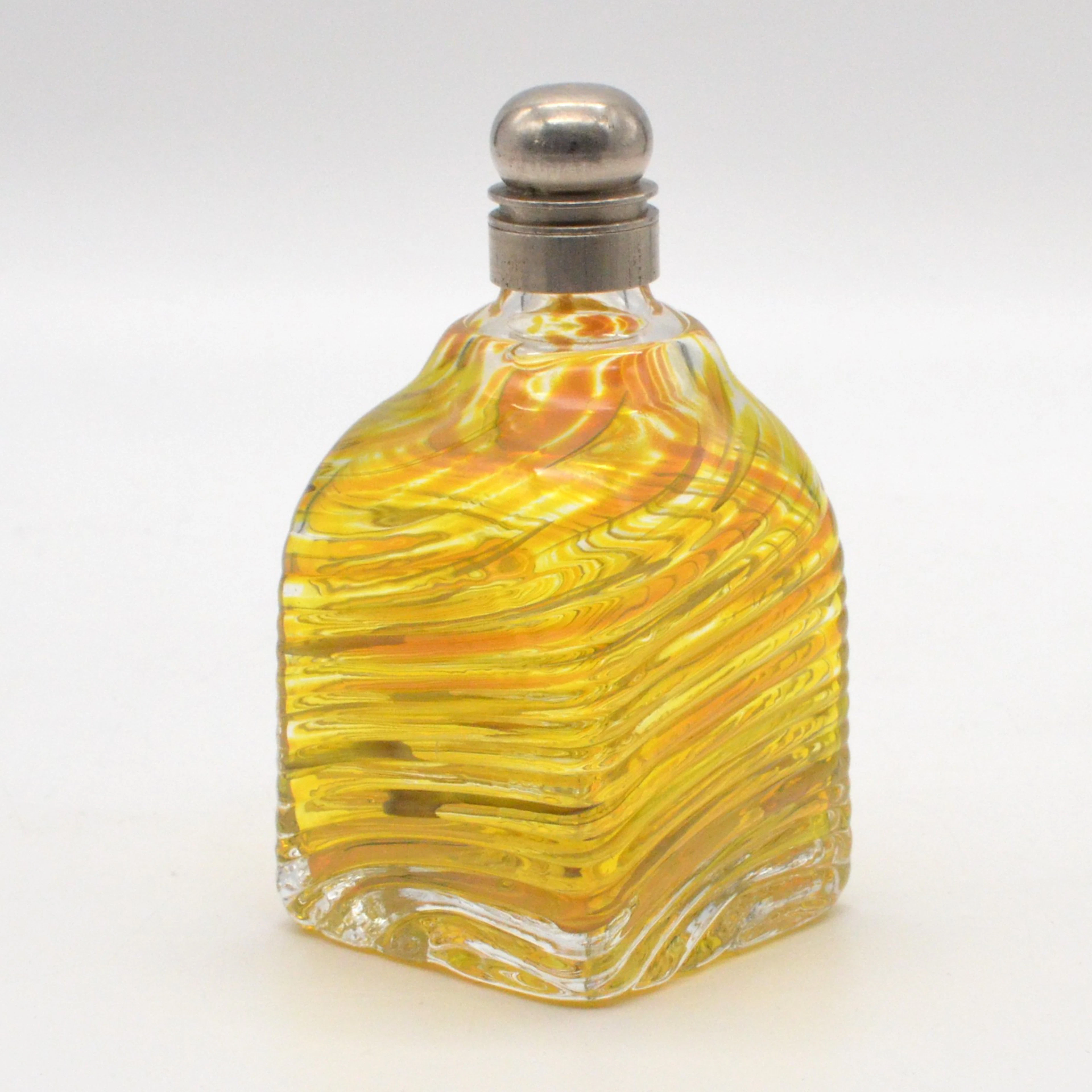 ALPENLÄNDISCHE FLASCHE MIT SCHRAUBVERSCHLUSS, GELB-ORANGE, GERIPPTE