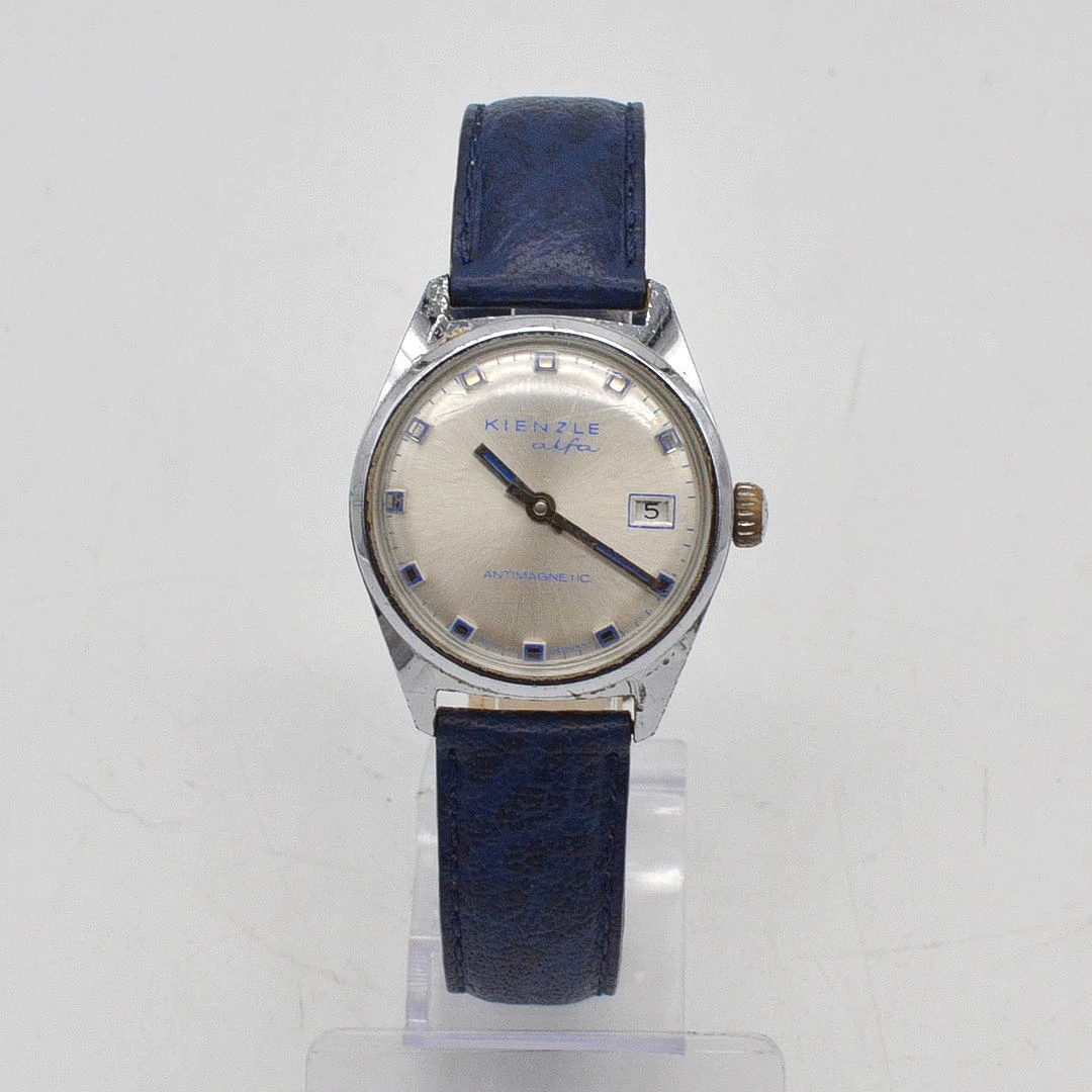 KIENZLE, ALFA, ARMBANDUHR MIT HANDAUFZUG, EDELSTAHLGEHÄUSE, DAY-DATE