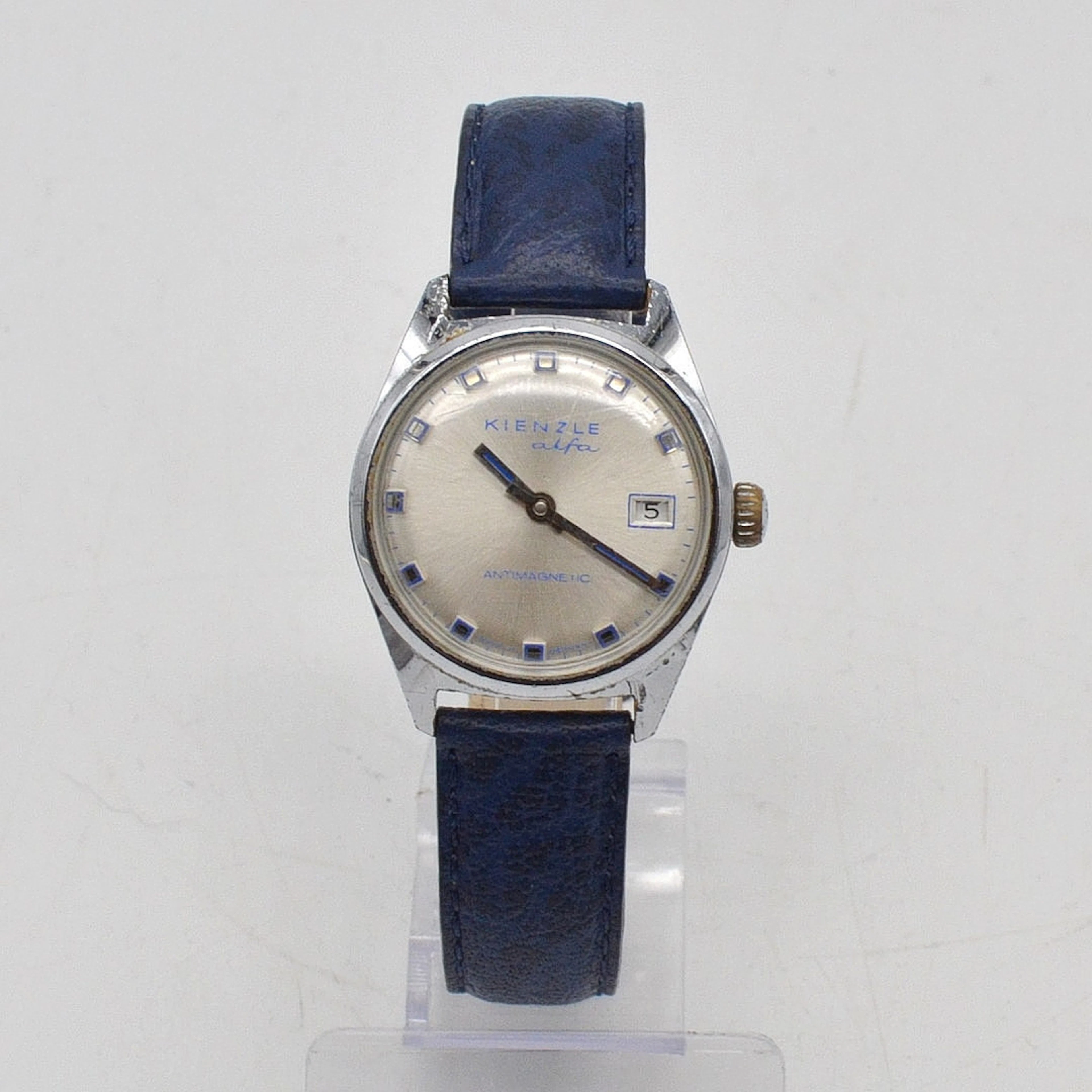 KIENZLE, ALFA, ARMBANDUHR MIT HANDAUFZUG, EDELSTAHLGEHÄUSE, DAY-DATE