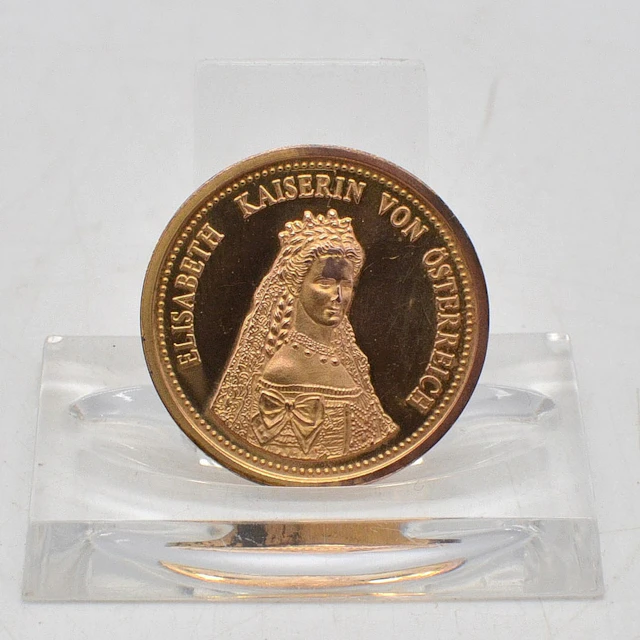 ELISABETH KAISERIN VON ÖSTERREICH, VERGOLDETE MEDAILLE, MOTIV AUS