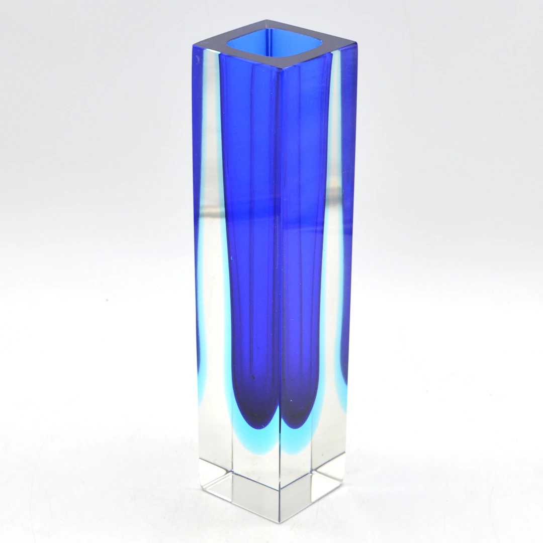 FLAVIO POLI. MURANO DESIGNERVASE, STUDIOGLAS, BLOCK-FORM, SOMMERSO