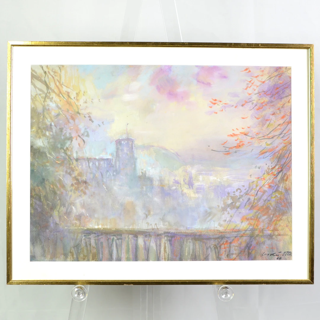 CAROLUS VOCKE (1899-1979). HEIDELBERGER SCHLOSS, 1969, AQUARELL, SIGNIERT