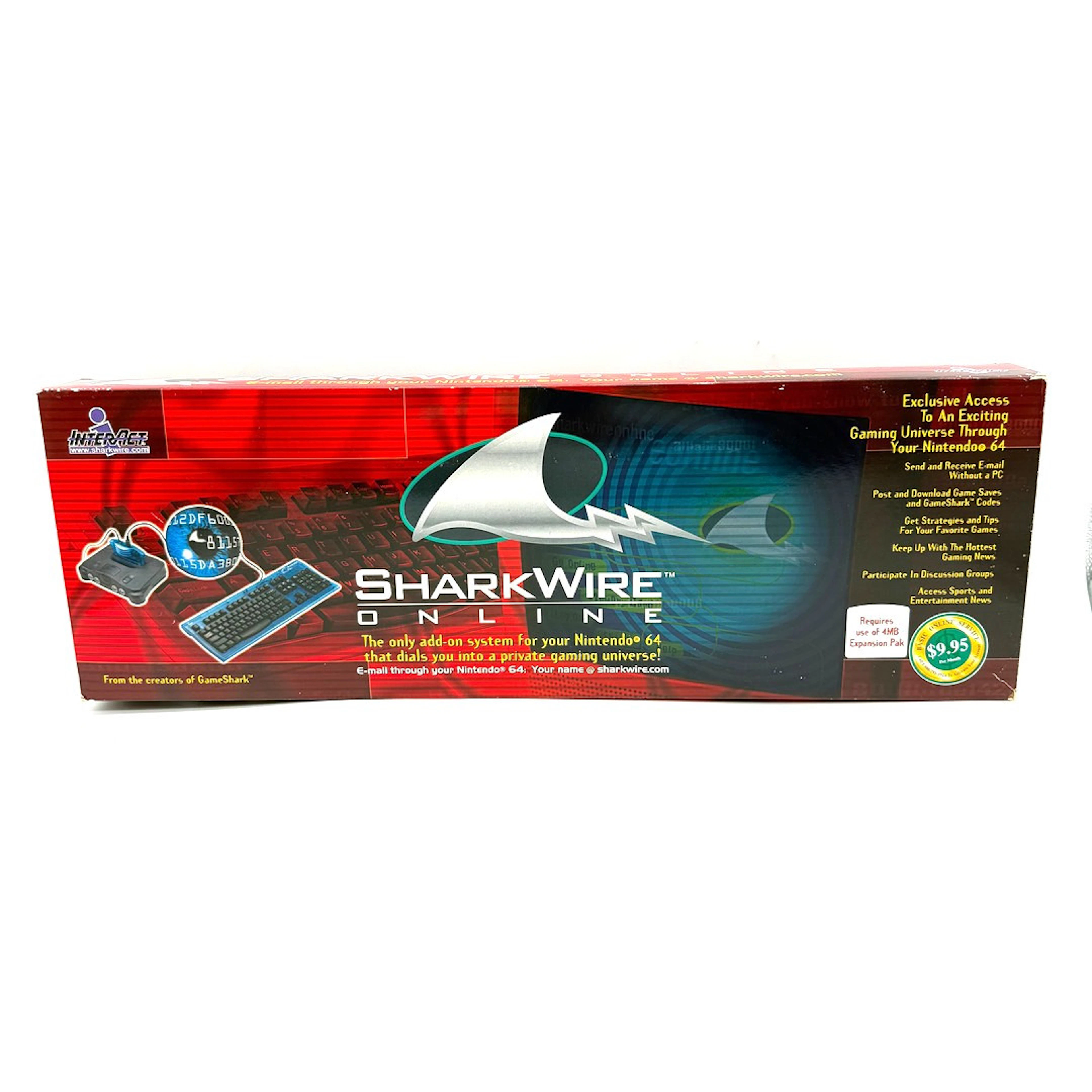 SHARKWIRE ONLINE NINTENDO 64 1999 NIB BNIB NOS NEU OVP.