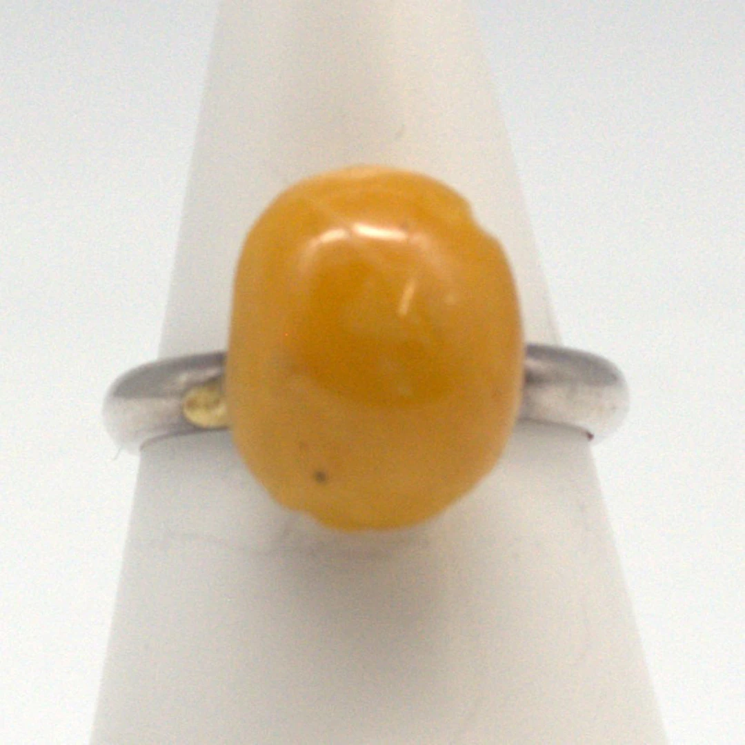 DESIGNER RING STERLING SILBER MIT BUTTERSCOTCH BERNSTEIN BESETZT
