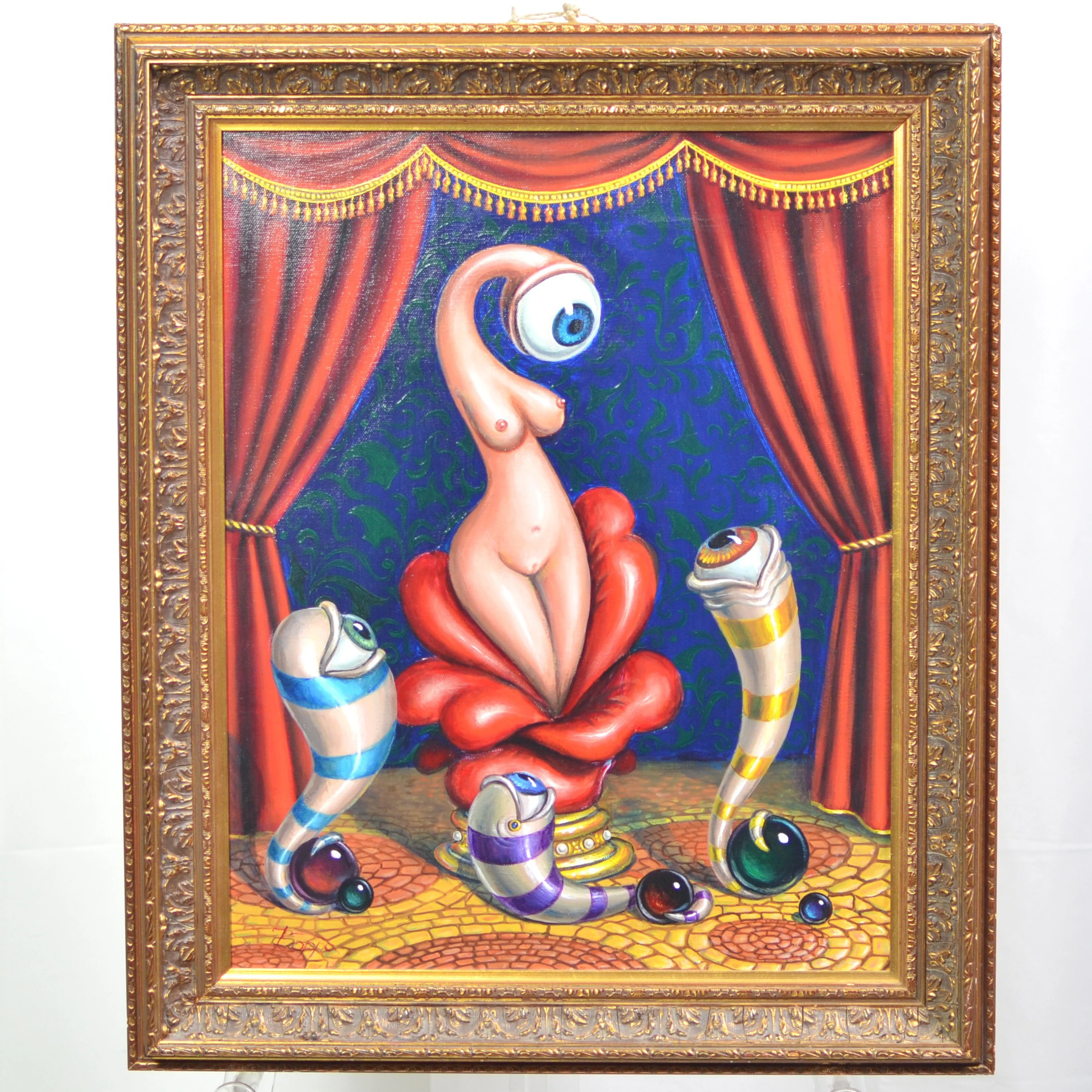 VENEDIKT KOPTEV (1969). "VERFÜHRUNG", SURREALISTISCHES GEMÄLDE, ACRYL