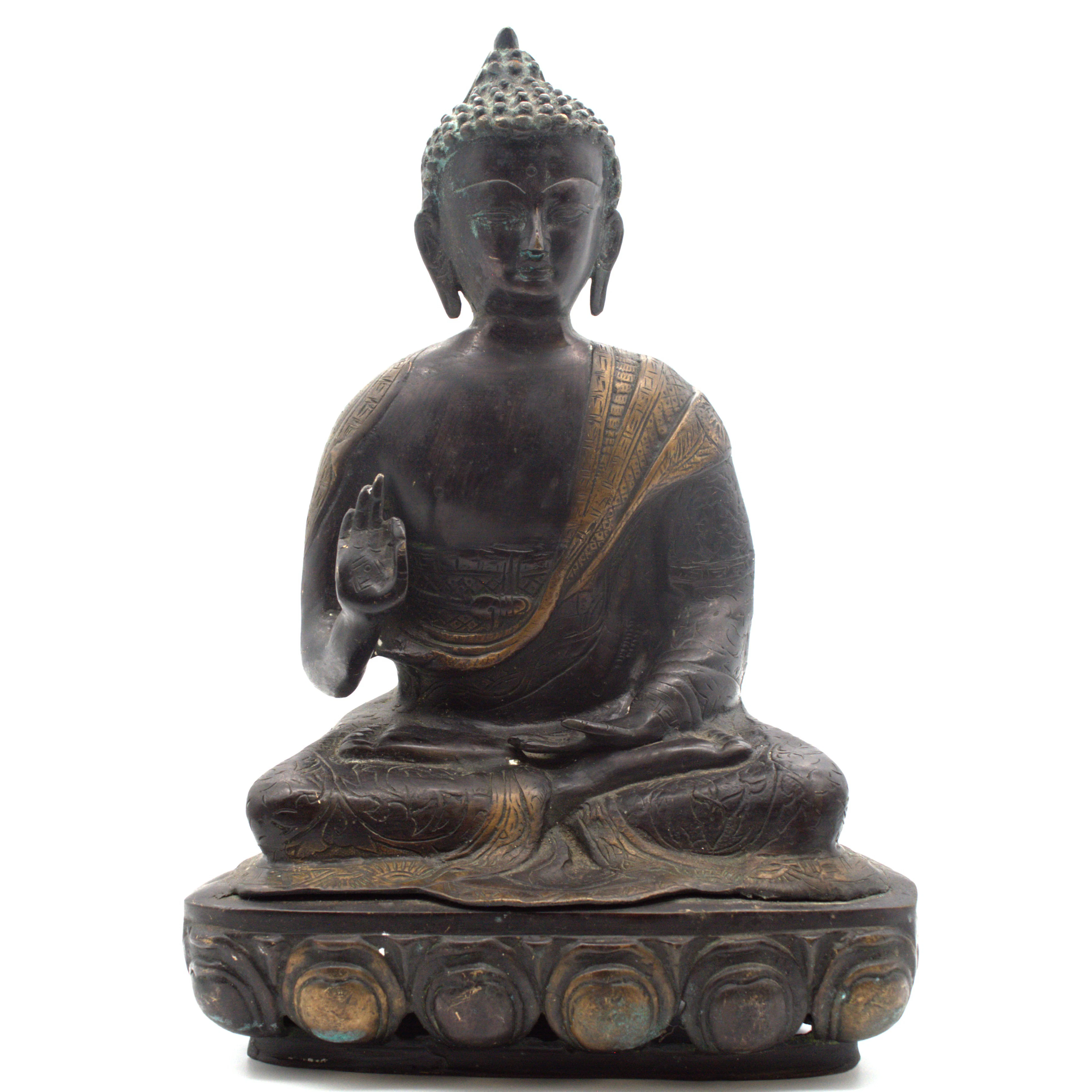 SÜDOSTASIATISCHE BUDDHA STATUE AUS BRONZE, 20.JAHRHUNDERT.