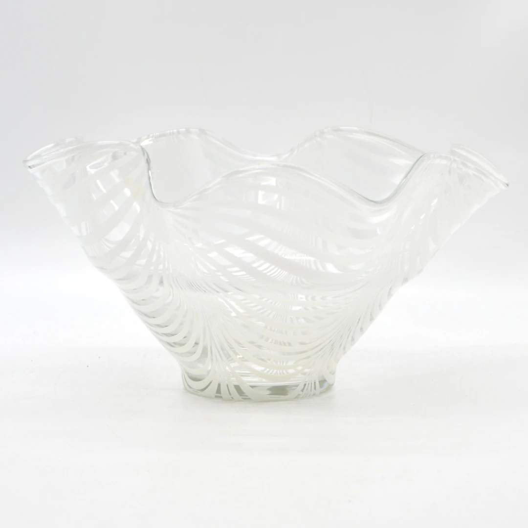 JOSKA, SCHALE, GLAS, WEISS UND TRANSPARENT, 20. JAHRHUNDERT.