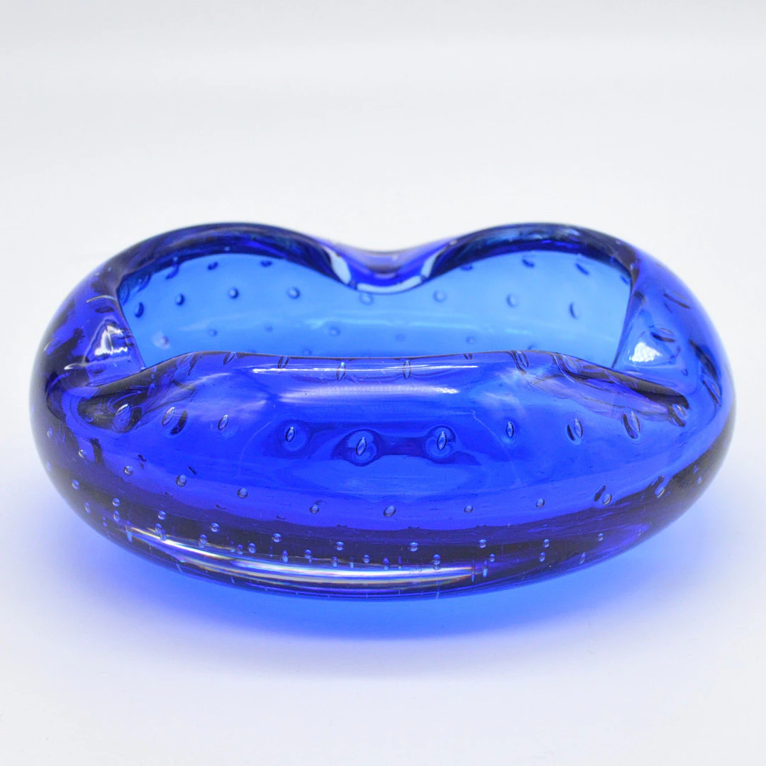 SKANDINAVISCHE DESIGNERSCHALE, MEHRFACHES GLAS, LUFTEINSCHLÜSSE, UM