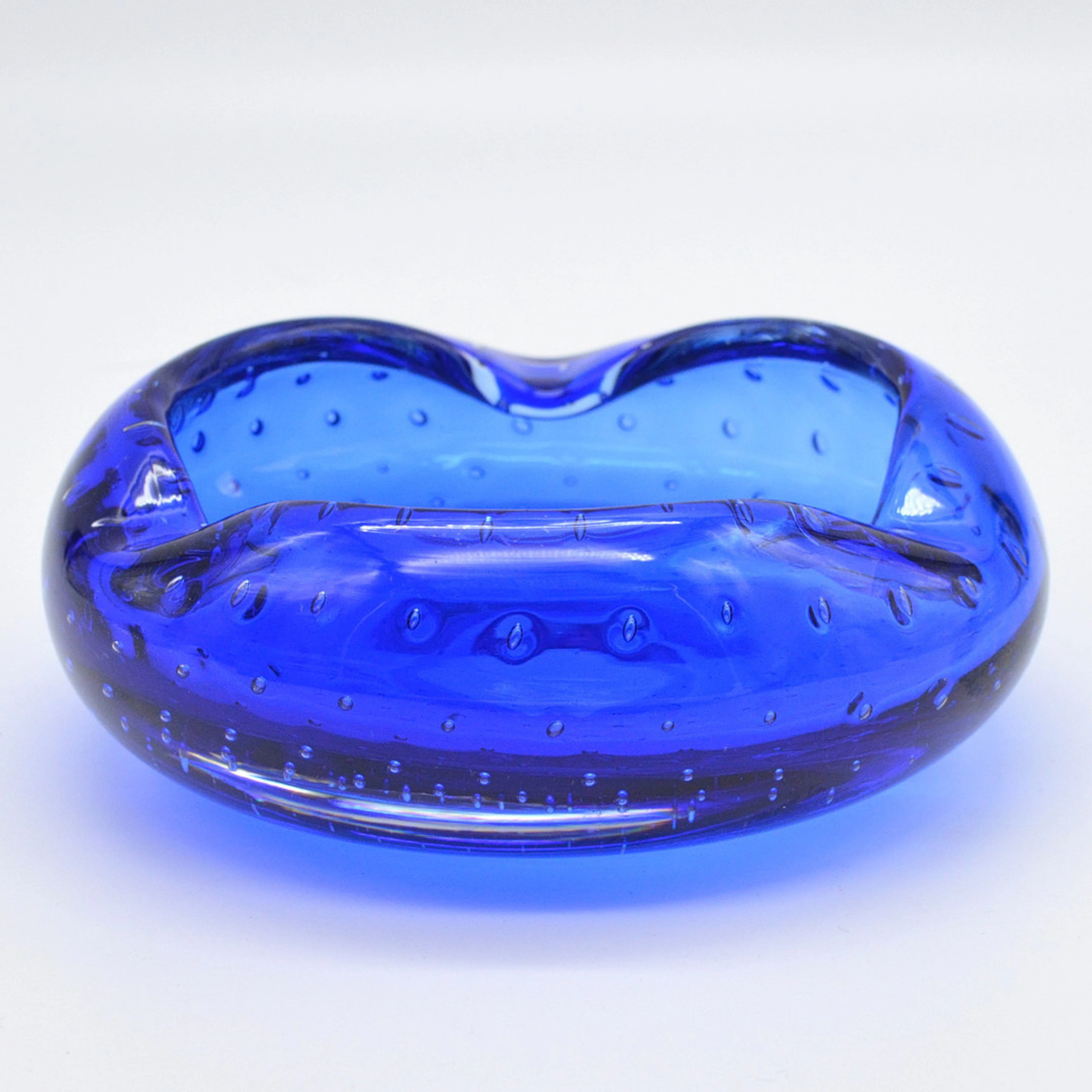SKANDINAVISCHE DESIGNERSCHALE, MEHRFACHES GLAS, LUFTEINSCHLÜSSE, UM