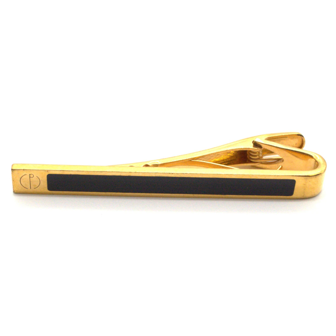 ALFRED DUNHILL. DESIGNER-KRAWATTENKLAMMER, METALL, VERGOLDET, MIT