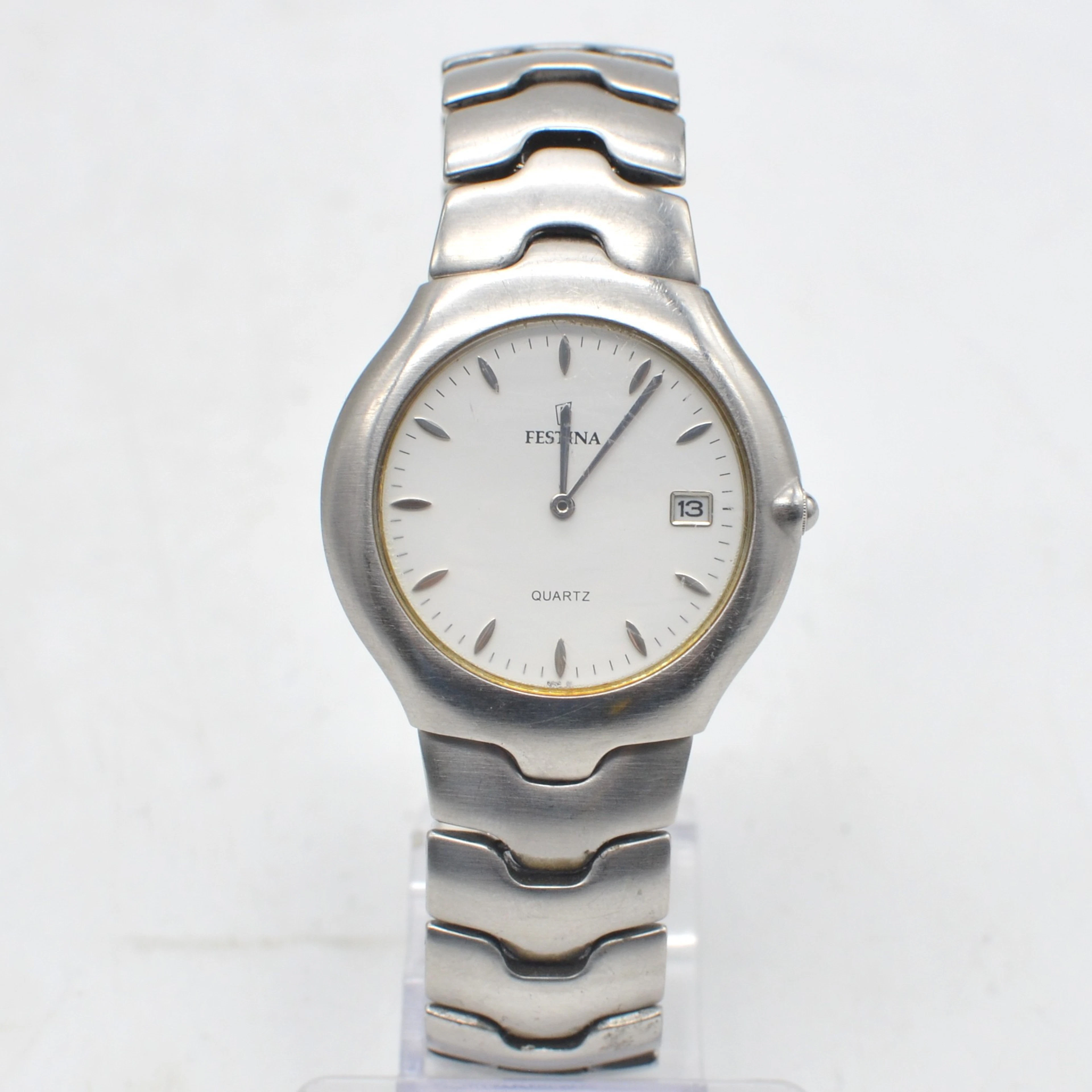 FESTINA, QUARTZ, ARMBANDUHR, EDELSTAHL, MATT, DAYDATE-ANZEIGE, DOPPELFLALTSCHLIE