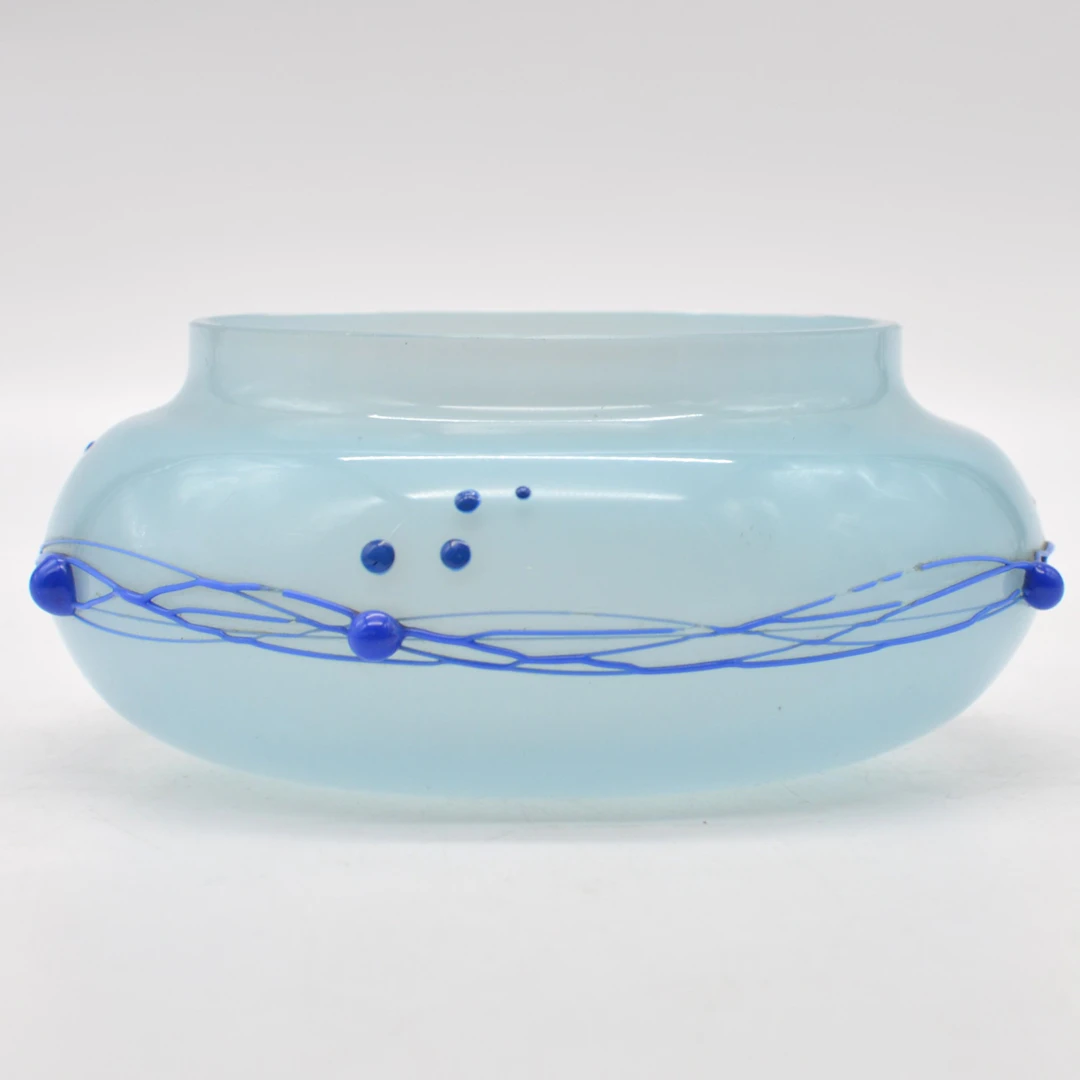 GLASHÜTTE FREIHERR VON POSCHINGER, JUGENDSTIL SCHALE, GLAS, UM 1900.