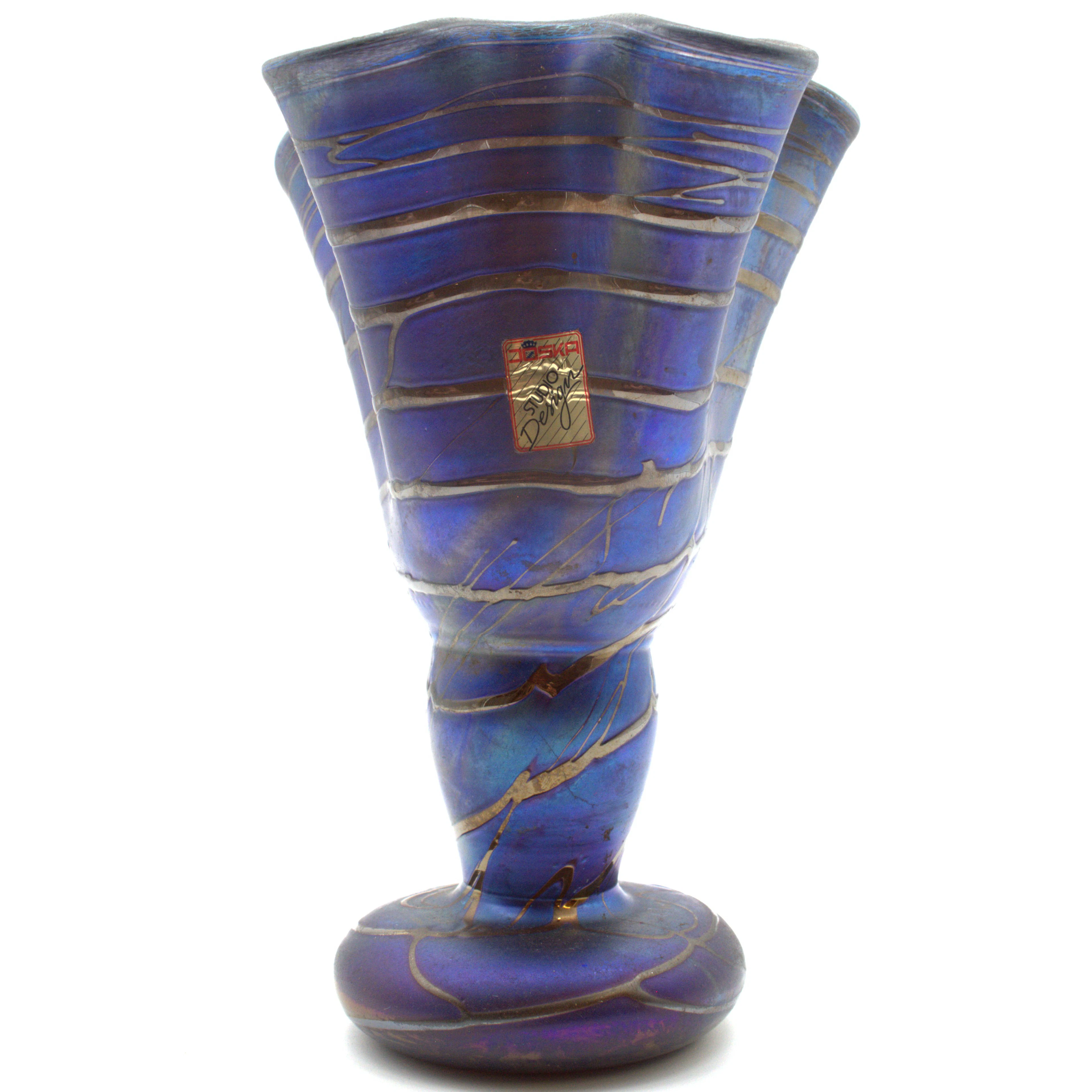 JOSKA. STUDIO DESIGN, GROSSE VASE, GLAS, IRRISIERENDE OBERFLÄCHE