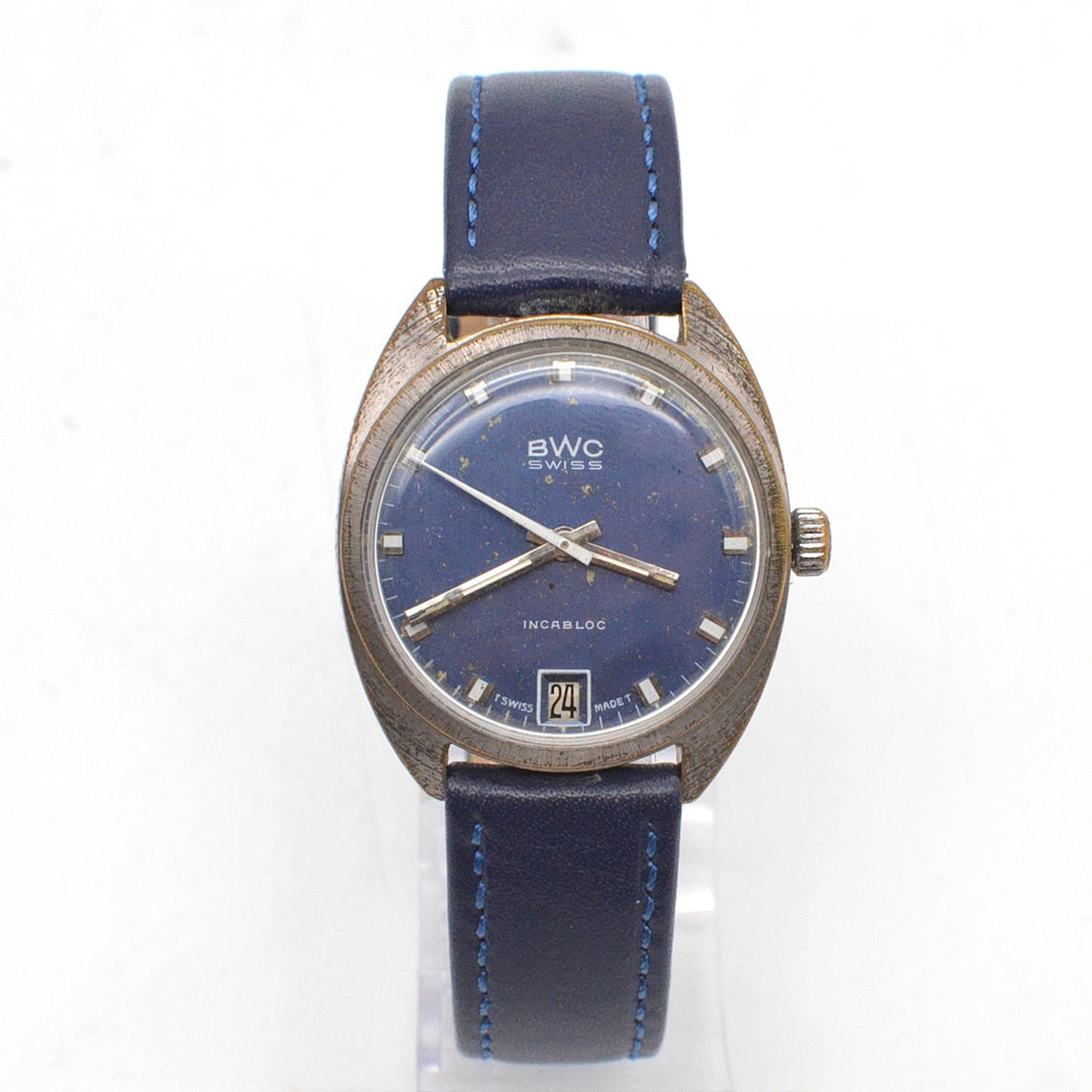 BWC SWISS INCABLOC, ARMBANDUHR, DAYDATE-ANZEIGE, Modell: 831002, HANDAUFZUG