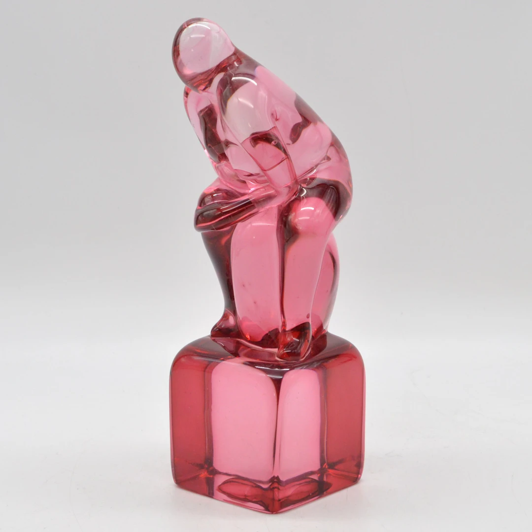 ERMANNO NASON. SITZENDE FIGUR, MURANO DESIGNERSKULPTUR, FÜR VETRERIA