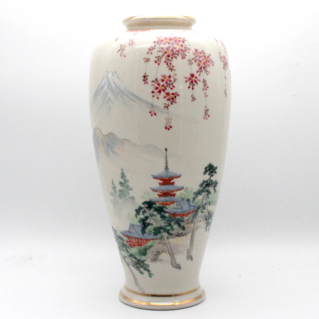 JAPANISCHE CLOISONNÉ-VASE, HANDPAINTED, KOBE JAPAN, MITTE 20. JH.