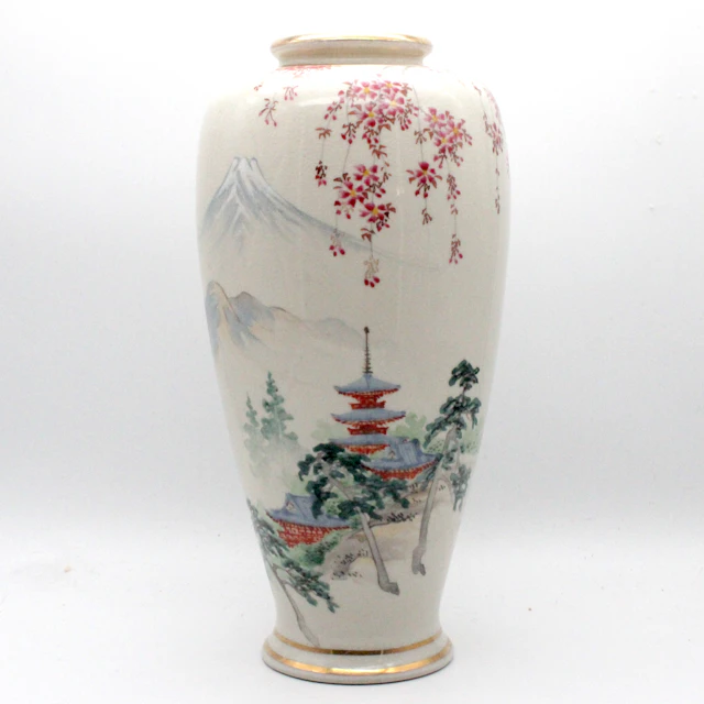 JAPANISCHE CLOISONNÉ-VASE, HANDPAINTED, KOBE JAPAN, MITTE 20. JH.