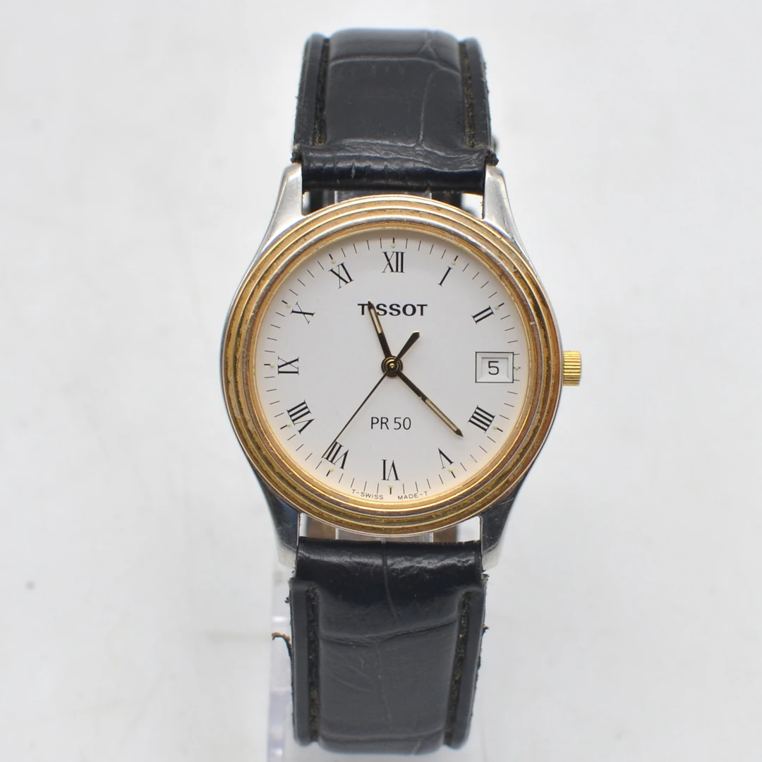 TISSOT, PR 50, ARMBANDUHR, SAPHIRGLAS, DAYDATE-ANZEIGE, SWISS MADE