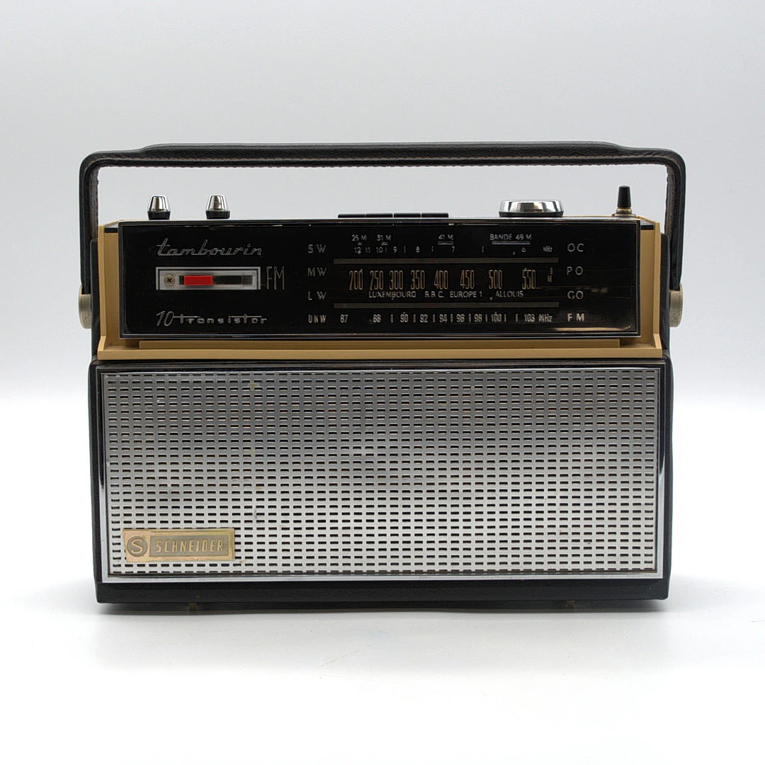 TRANSISTORRADIO; TAMBORIN; MARKE SCHNEIDER; VINTAGE.