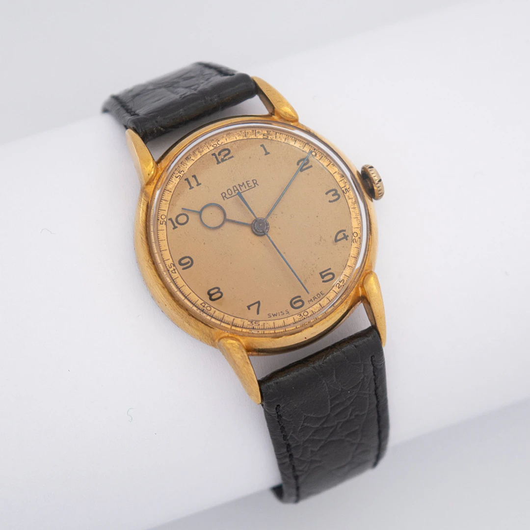 VINTAGE ROAMER ARMBANDUHR, HANDAUFZUG, KUPFERFARBENES ZIFFERBLATT