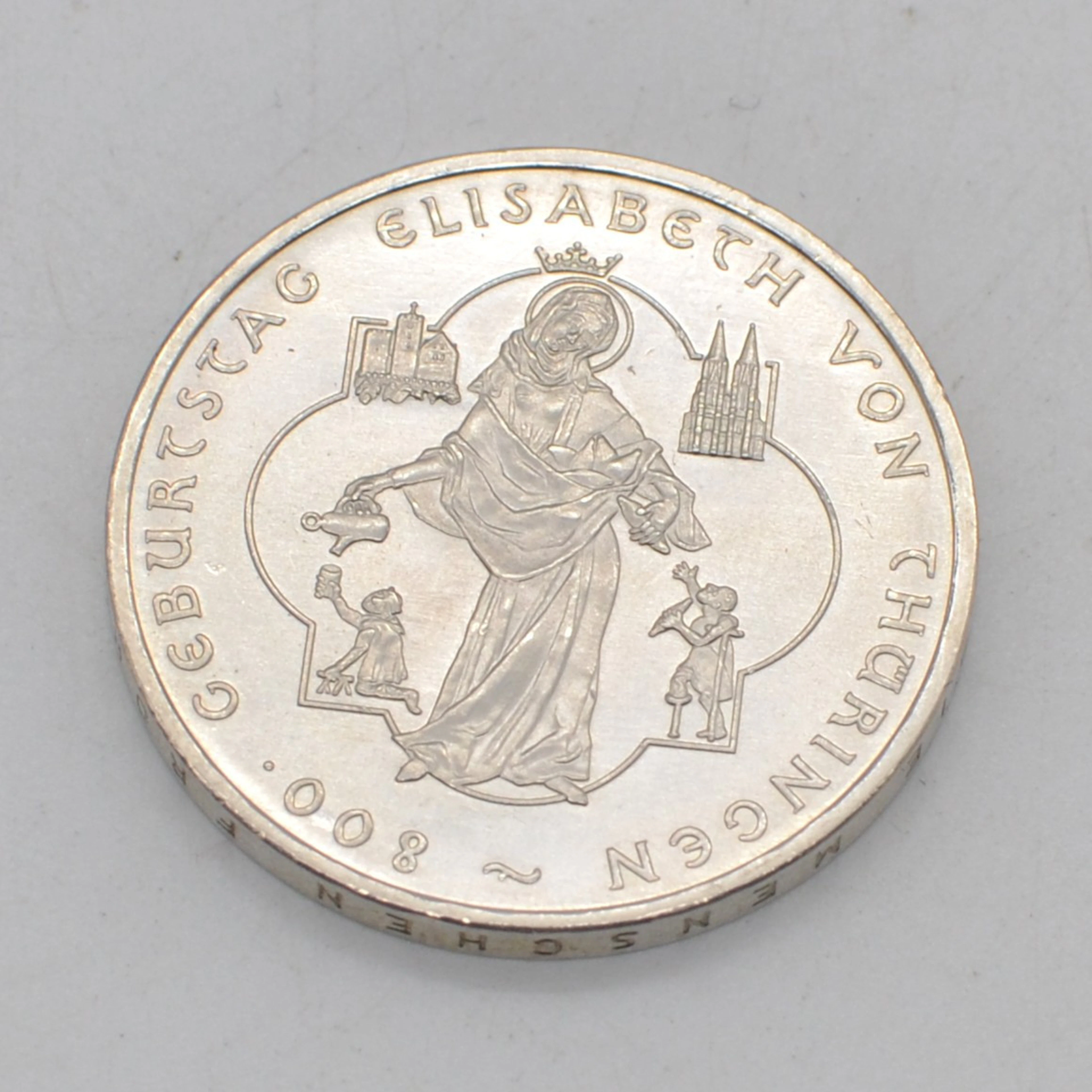 BRD DEUTSCHLAND GEDENKMÜNZE AUS SILBER, 10 EURO, 2007, 800. GEBURTSTAG
