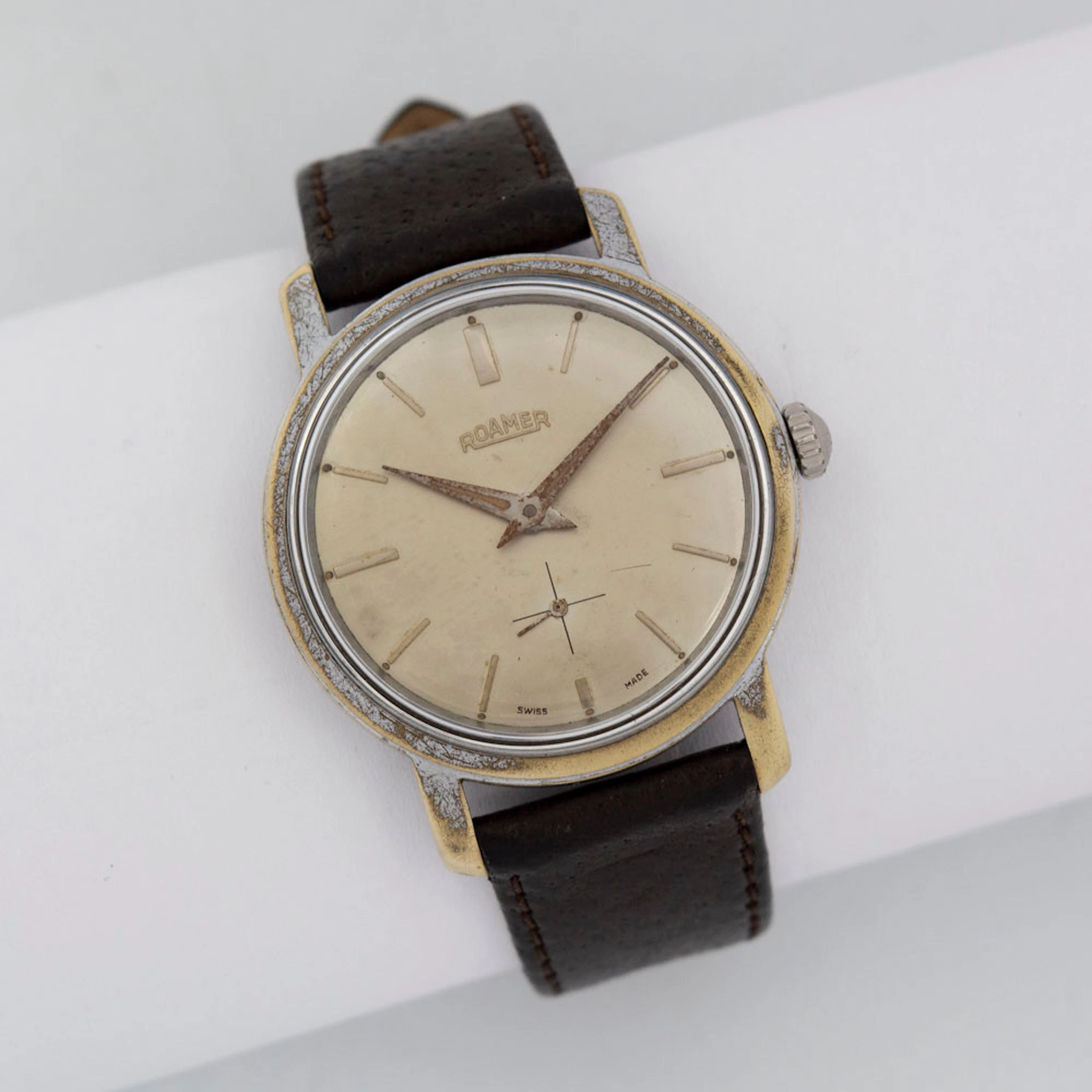 ROAMER, BREVETÉ, HERRENARMBANDUHR MIT HANDAUFZUG, EDELSTAHGEHÄUSE
