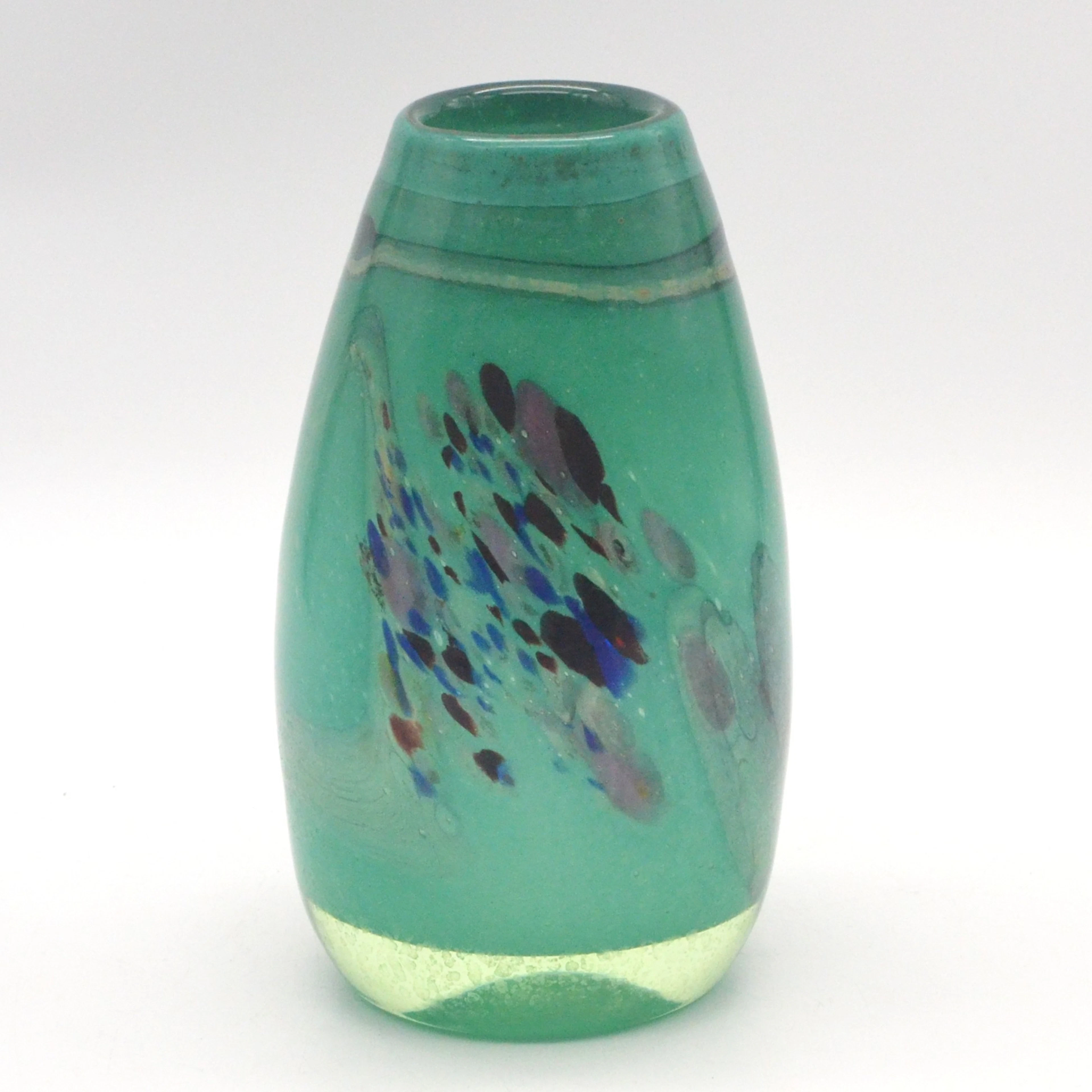 MURANO KUNSTGLASVASE, MEHRFACHES STUDIOGLAS, MISCHTECHNIK, ITALIEN, UM 1950.