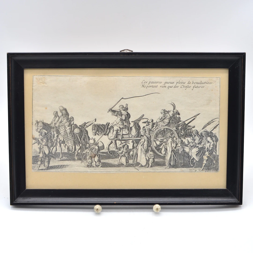 JACQUES CALLOT (1592–1635). ANTIKE RADIERUNG AUS DER SERIE "DIE BOHEMIENS"
