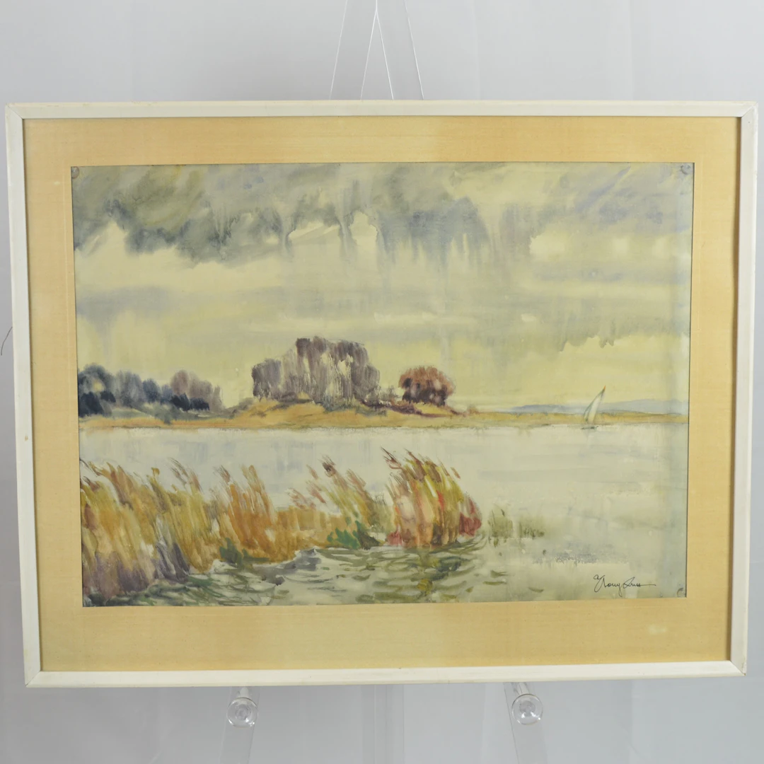 LOPUKHIN ALEXANDER EFIMOVICH (1897-1985). SEELANDSCHAFT MIT SEGELBOOT