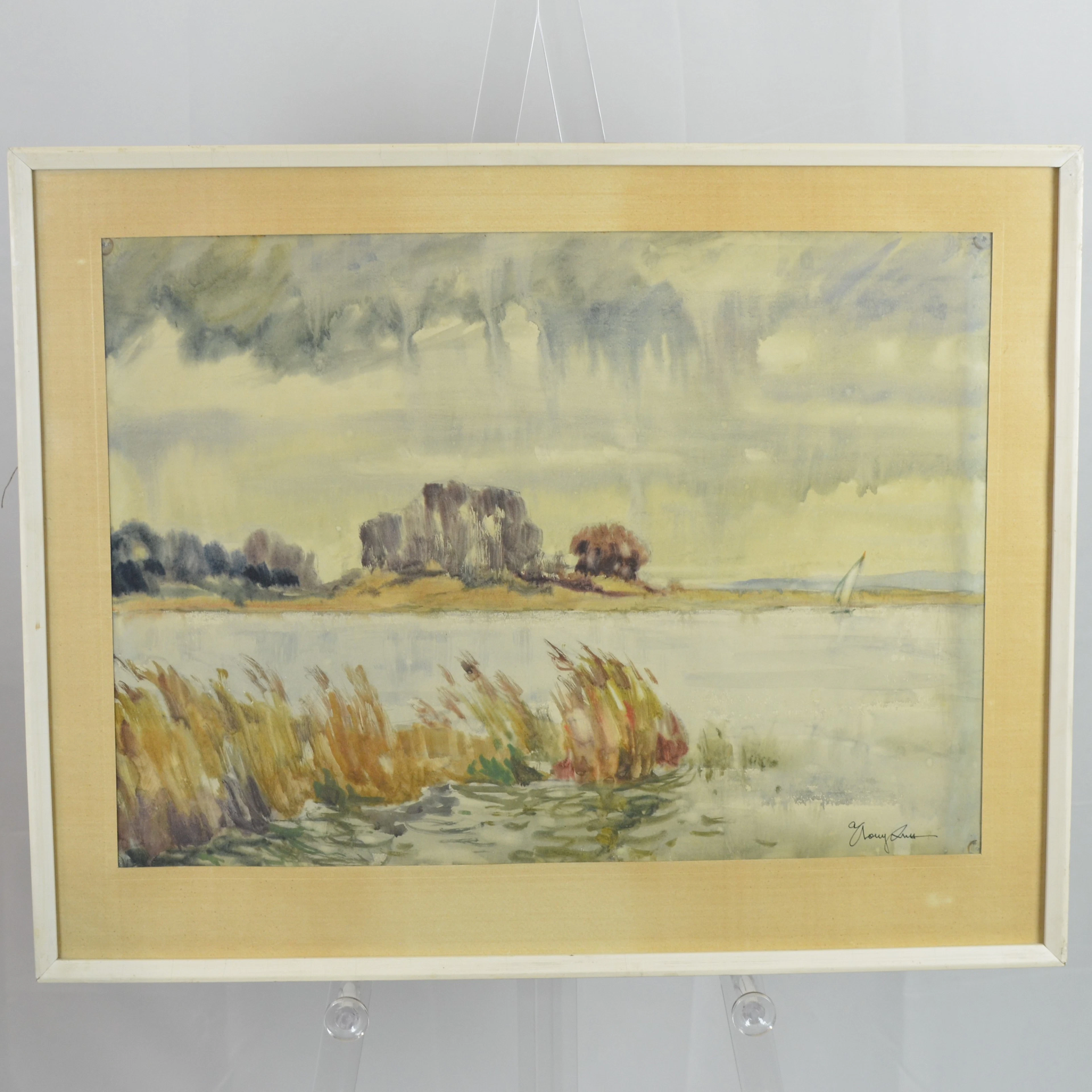 LOPUKHIN ALEXANDER EFIMOVICH (1897-1985). SEELANDSCHAFT MIT SEGELBOOT