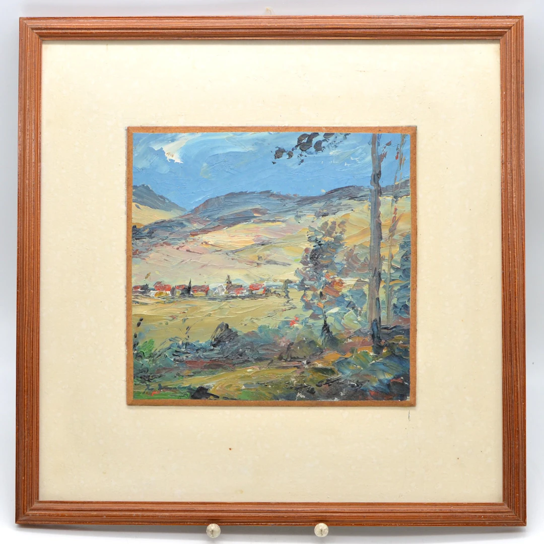 IMPRESSIONISTISCHES GEMÄLDE, PFÄLZER LANDSCHAFTSMOTIV, UNBEKANNTER