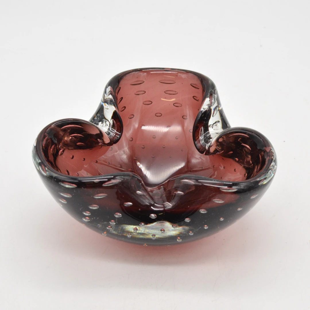 MURANO DESIGNER SCHALE, STUDIOGLAS, SOMMERSO UND BULLICANTE, ITALIEN