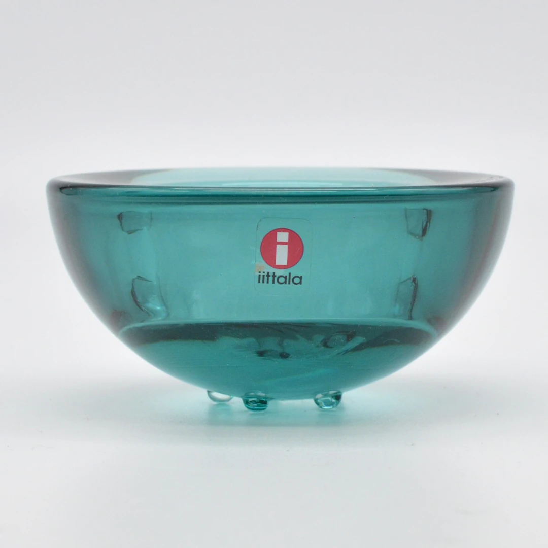 ANNALEENA HAKATIE. IITTALA, BALLO, TEELICHTHALTER IN BLAU UND TRANSPARENT