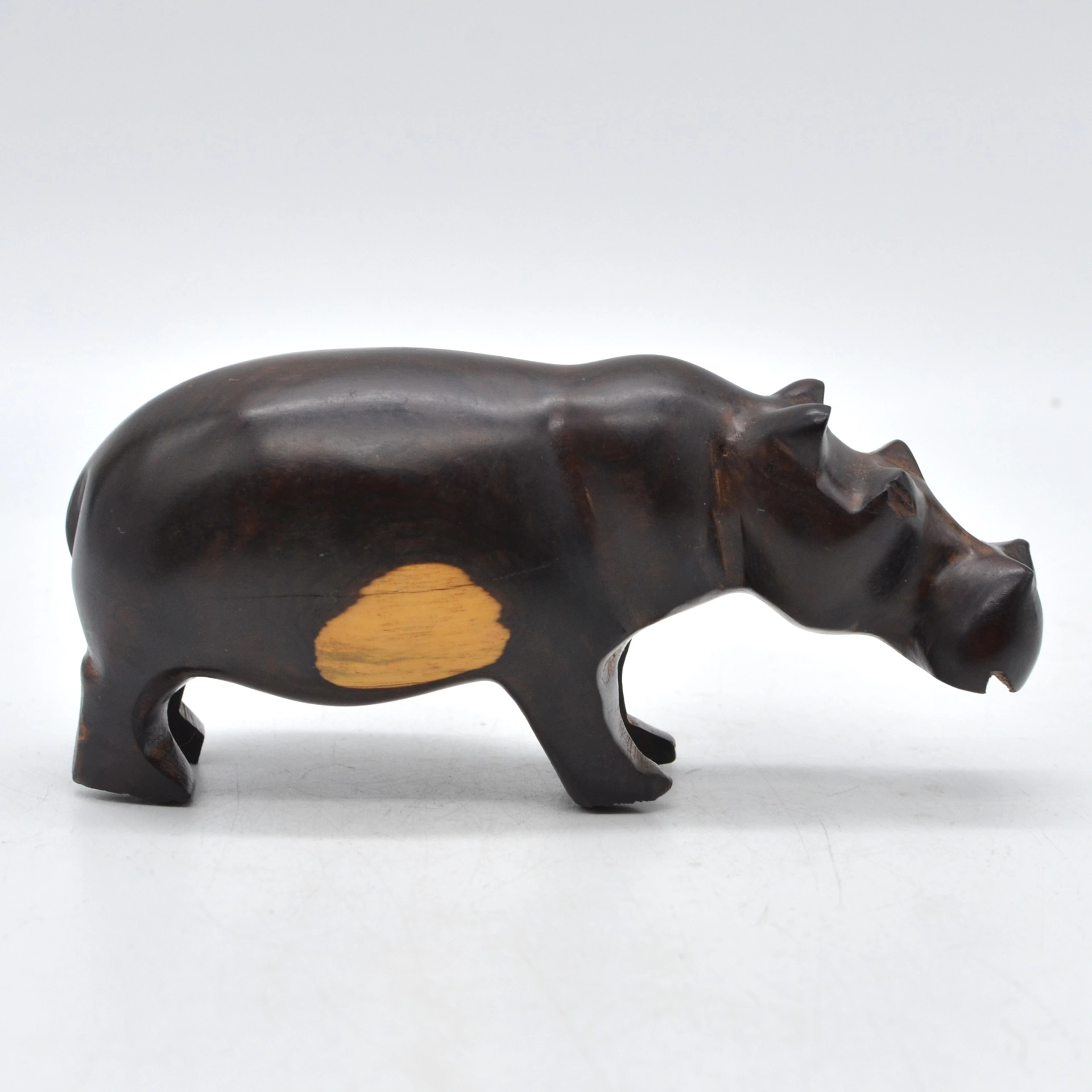AFRIKANISCHE SKULPTUR, NILPFERD, EBENHOLZ, 20. JAHRHUNDERT.