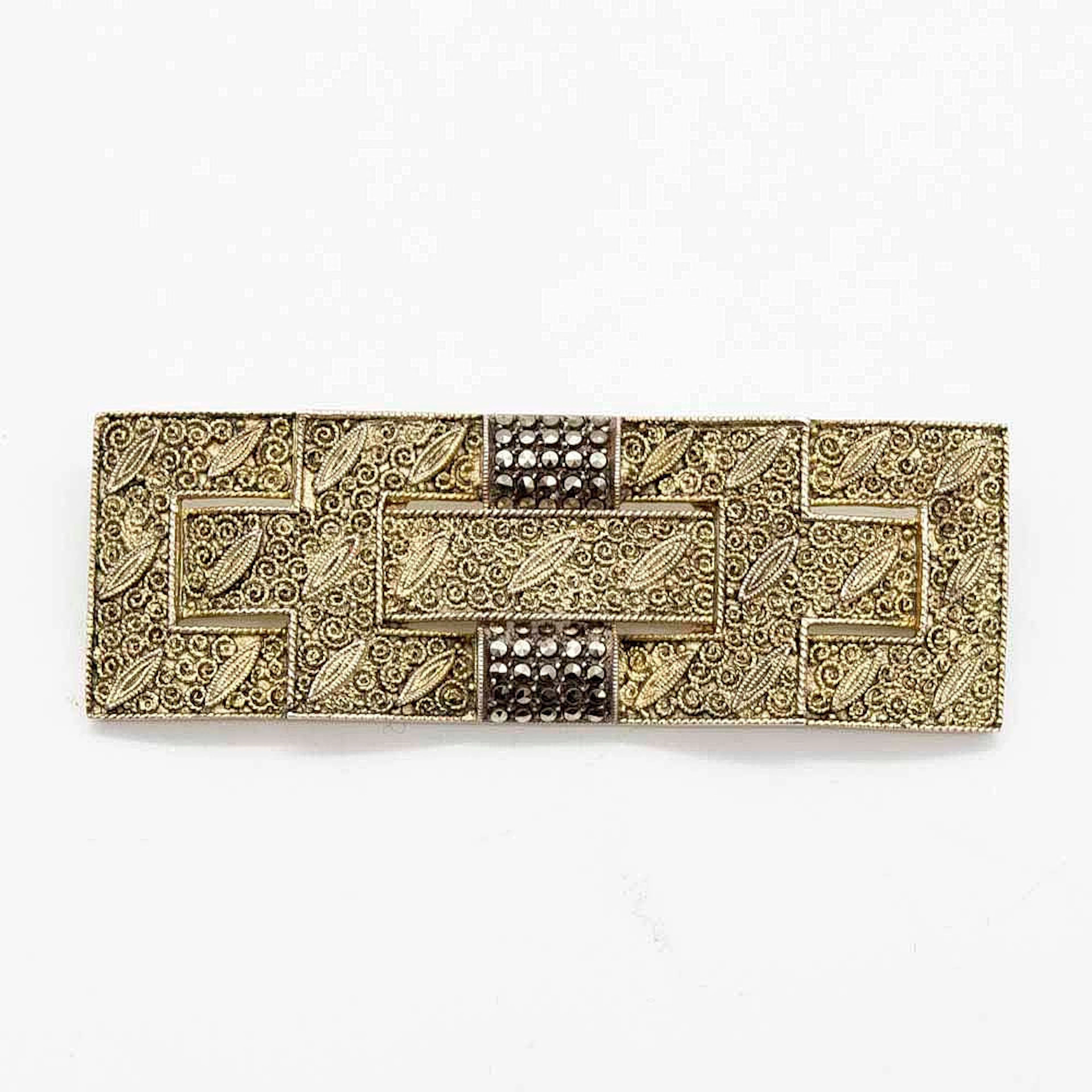 BROSCHE VON FAHRNER, MIT ORIGINAL FAHRNER SIGNIERT, 925ER STERLINGSILBER