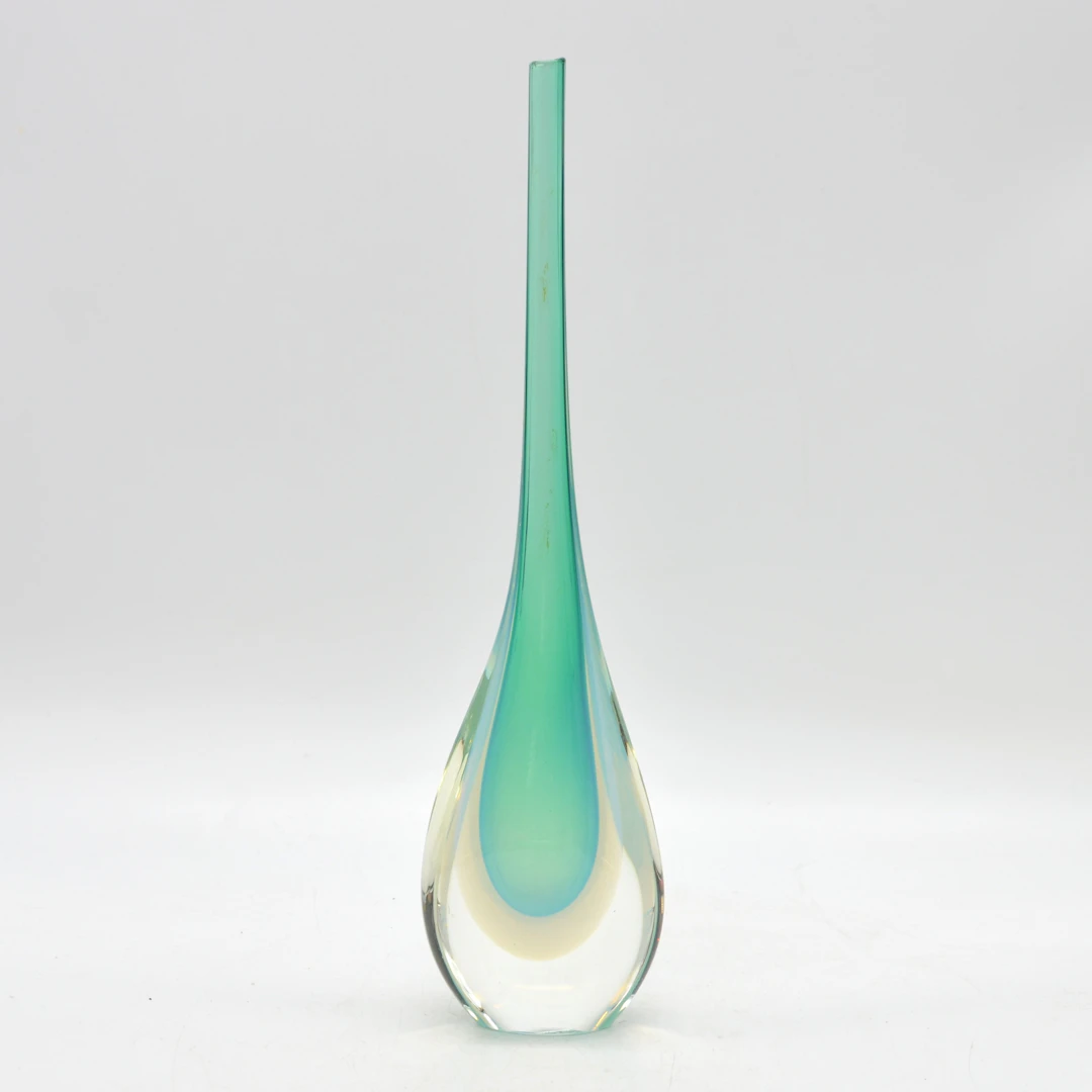 FLAVIO POLI. MURANO DESIGNERVASE, STUDIOGLAS, OPALINO, SOMMERSO, ITALIEN