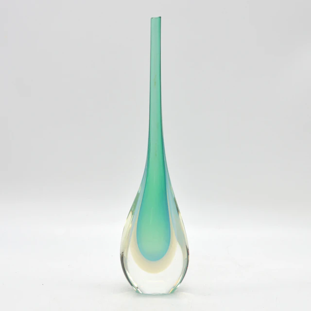 FLAVIO POLI. MURANO DESIGNERVASE, STUDIOGLAS, OPALINO, SOMMERSO, ITALIEN
