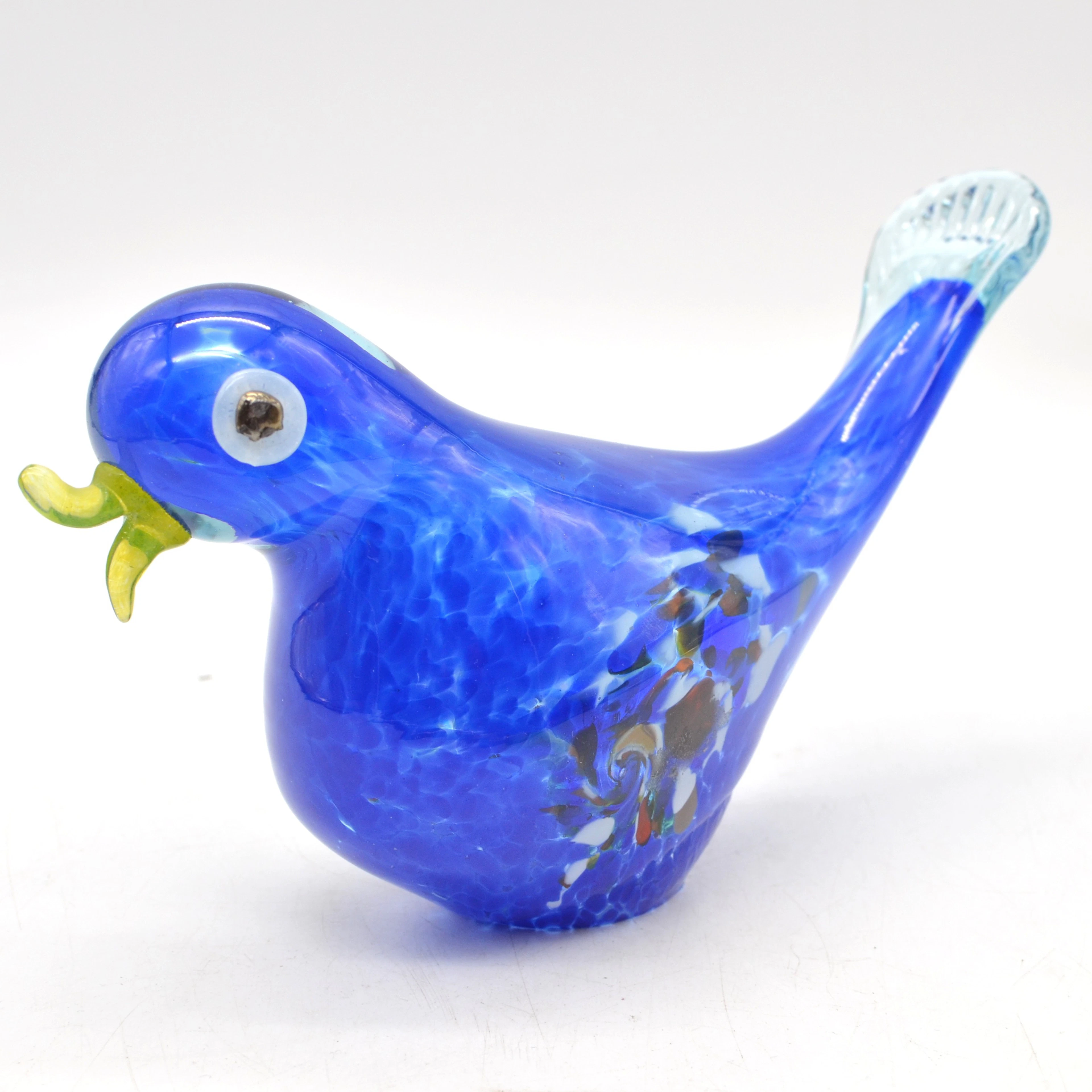 MURANO GLASVOGEL, MEHRFACHES STUDIOGLAS, MISCHTECHNIK, ITALIEN, UM 1950.