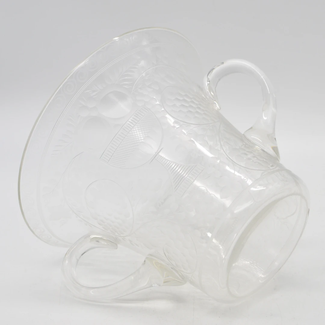 DOPPELHENKELPORKAL, IM ZWEITEN EMPIRE-STIL (NAPOLEON III-STIL), GLAS