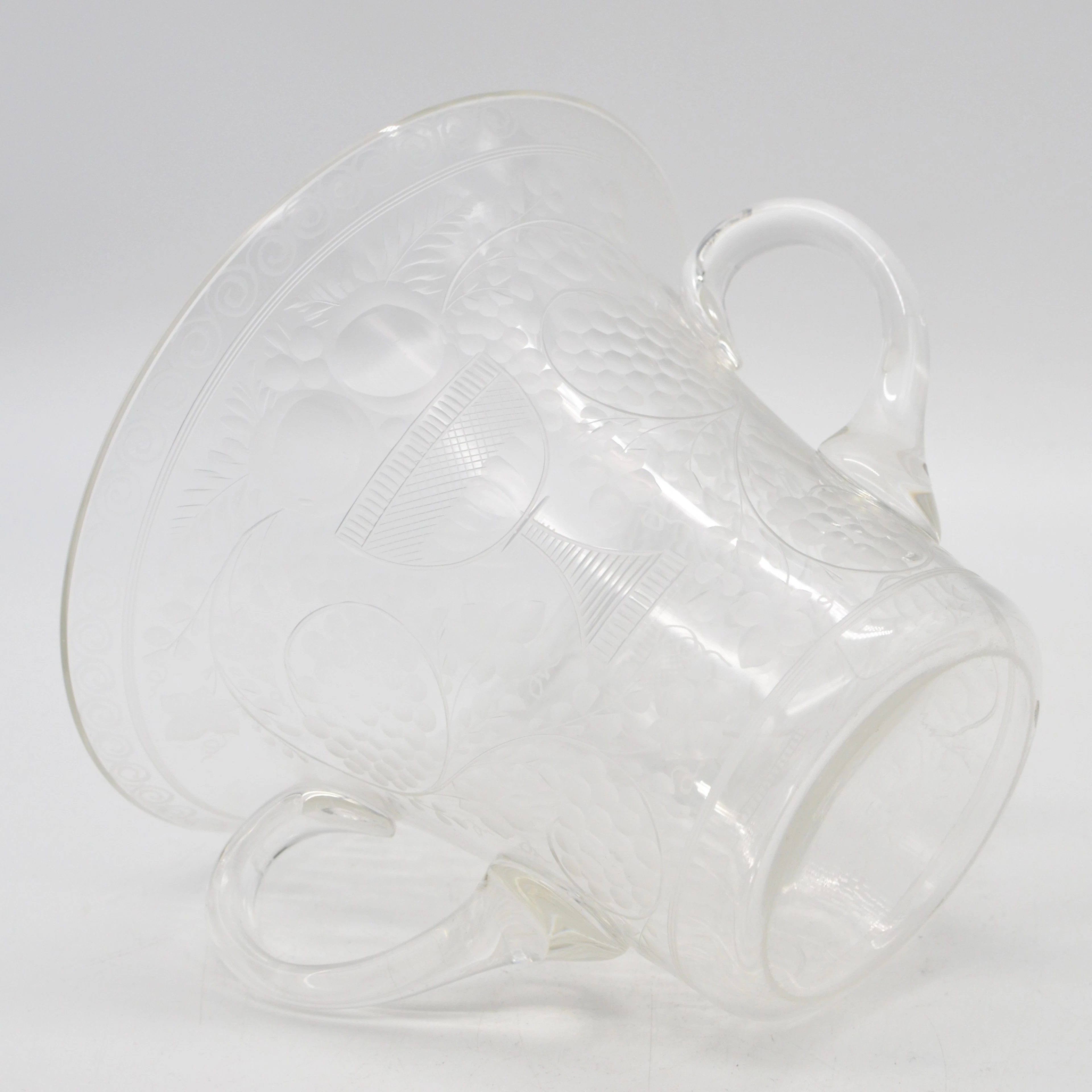 DOPPELHENKELPORKAL, IM ZWEITEN EMPIRE-STIL (NAPOLEON III-STIL), GLAS