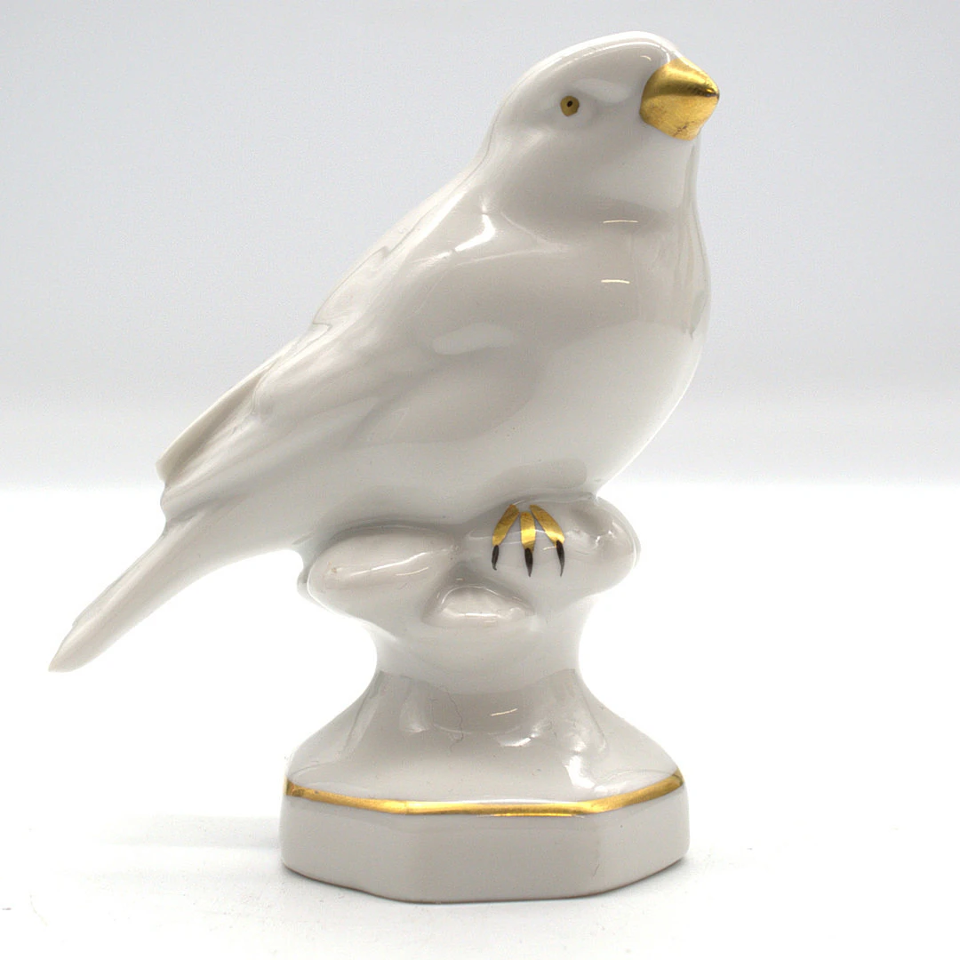 GEROLD PORZELLANVOGEL WEISS GOLD.
