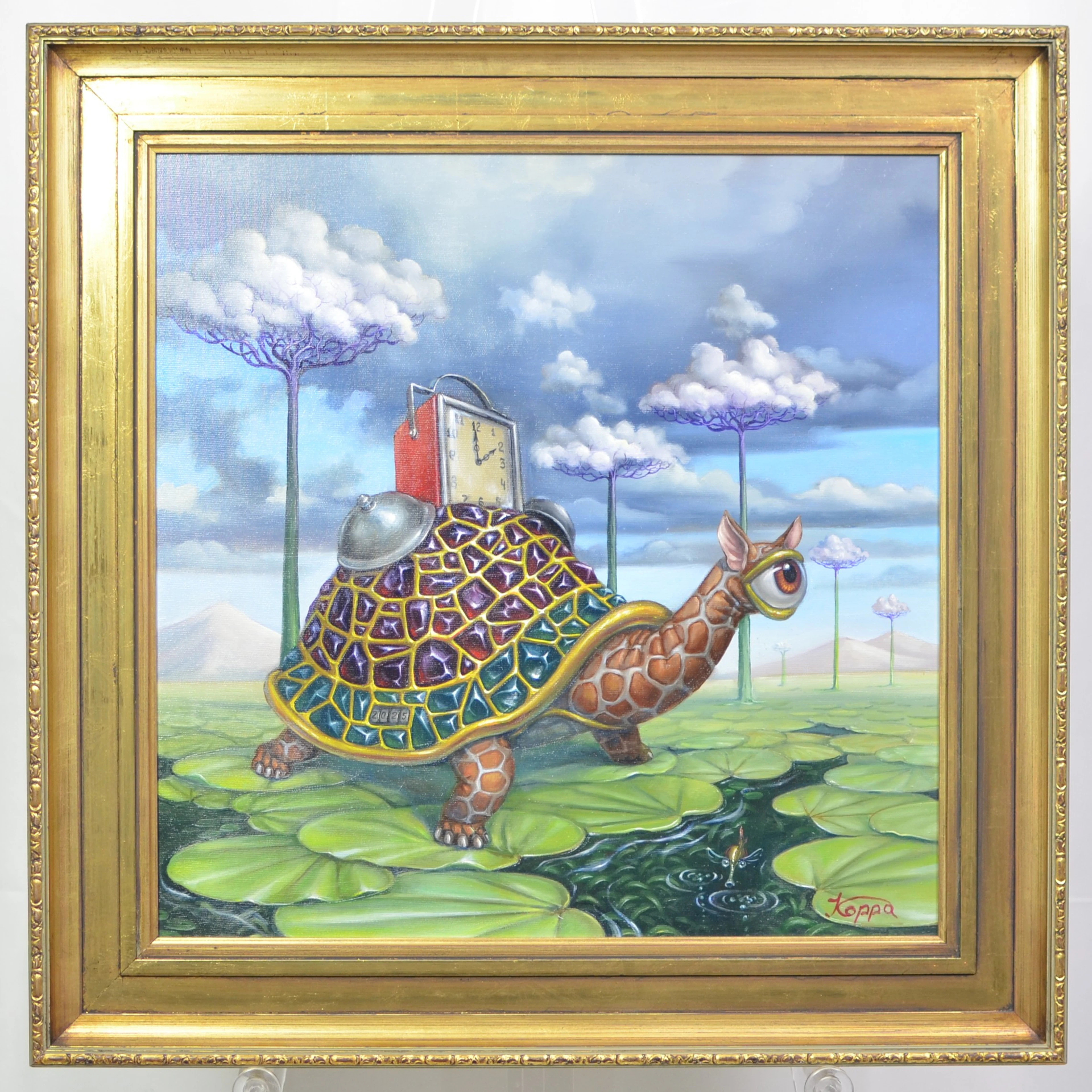 VENEDIKT KOPTEV (1969). SURREALISTISCHES GEMÄLDE OHNE TITEL, ÖL AUF
