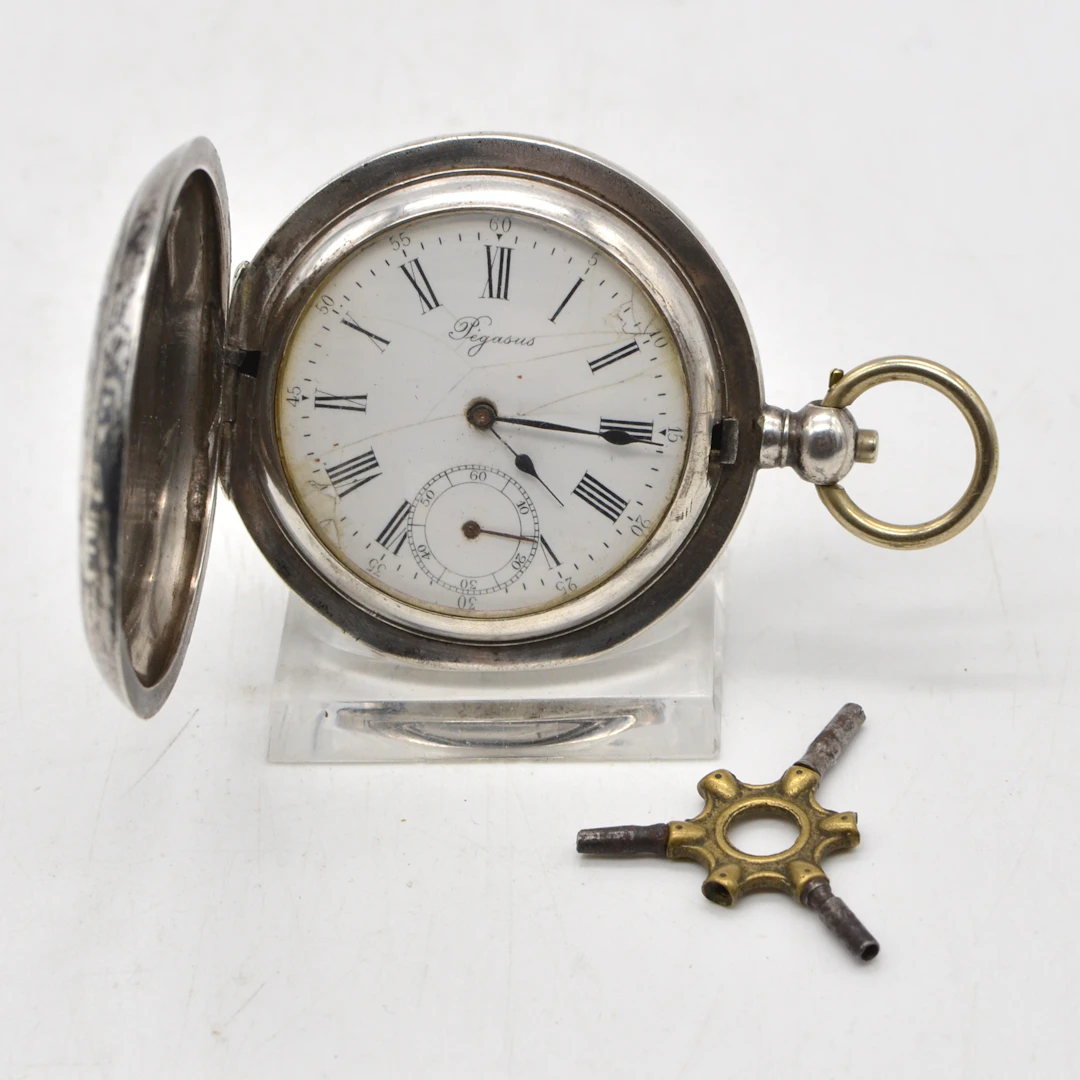LE FILS DE R. PICARD, LA CHAUX-DE-FONDS. PÉGASUS, ANTIKE TASCHENUHR