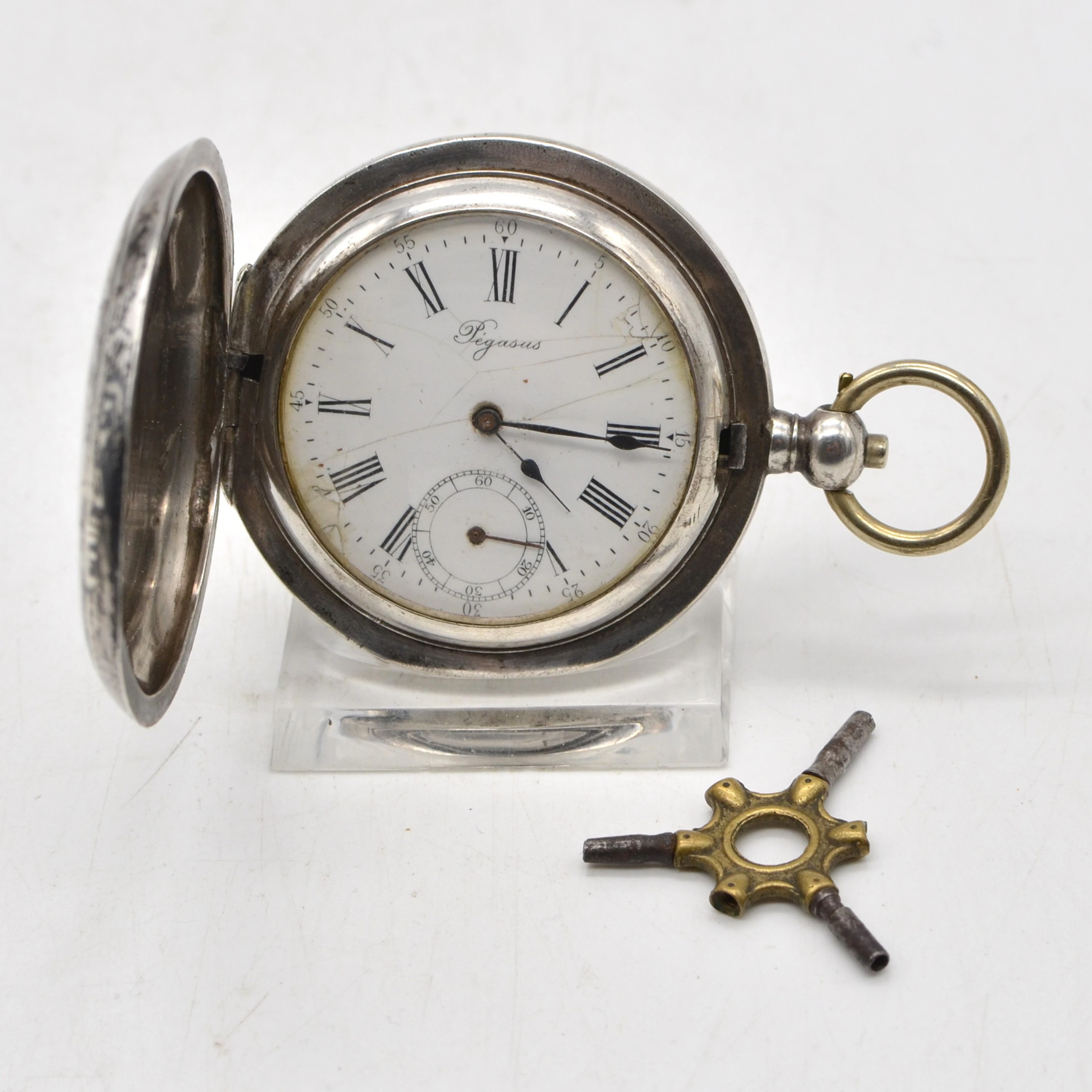 LE FILS DE R. PICARD, LA CHAUX-DE-FONDS. PÉGASUS, ANTIKE TASCHENUHR