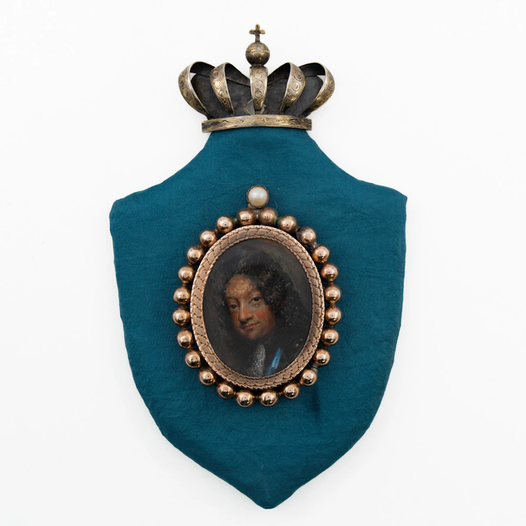 ANDREAS THORNBORG (1730-1780). KÖNIG CHRISTIAN V. VON DÄNEMARK. MINIATURGEMÄLDE