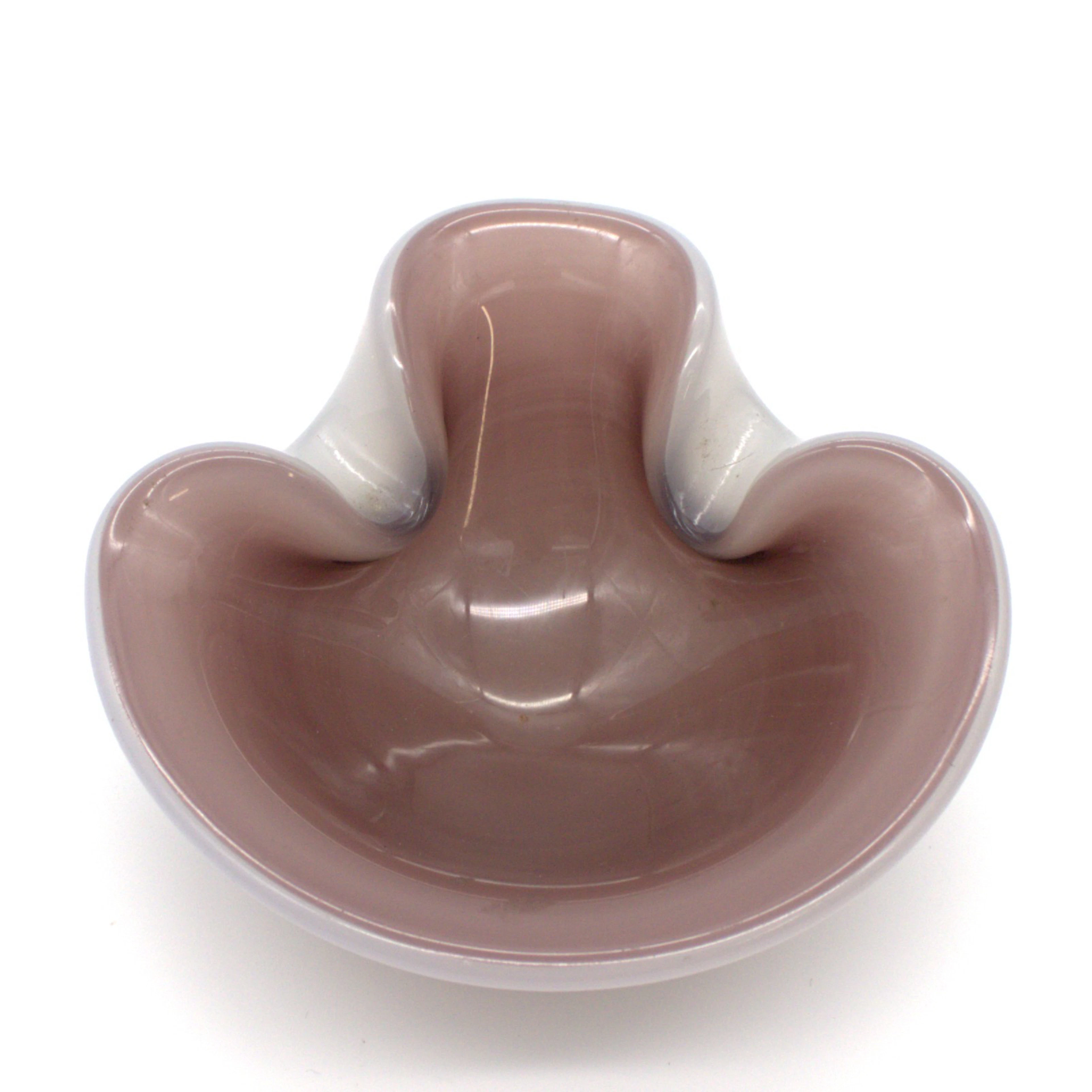 ACHIMEDE SEGUSO. VINTAGE MURANO GLASSCHALE MID CENTURY VON UM 1950-1960